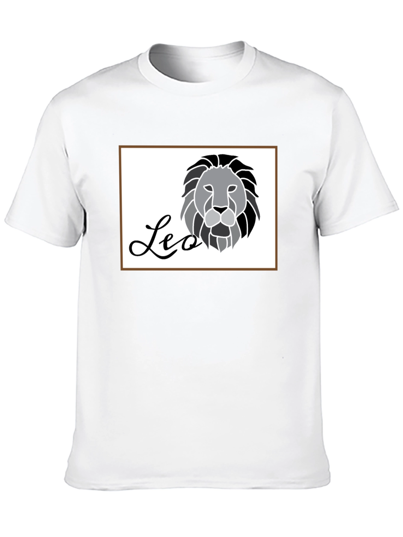 Black Leo Zodiac Graphic Tee for Men