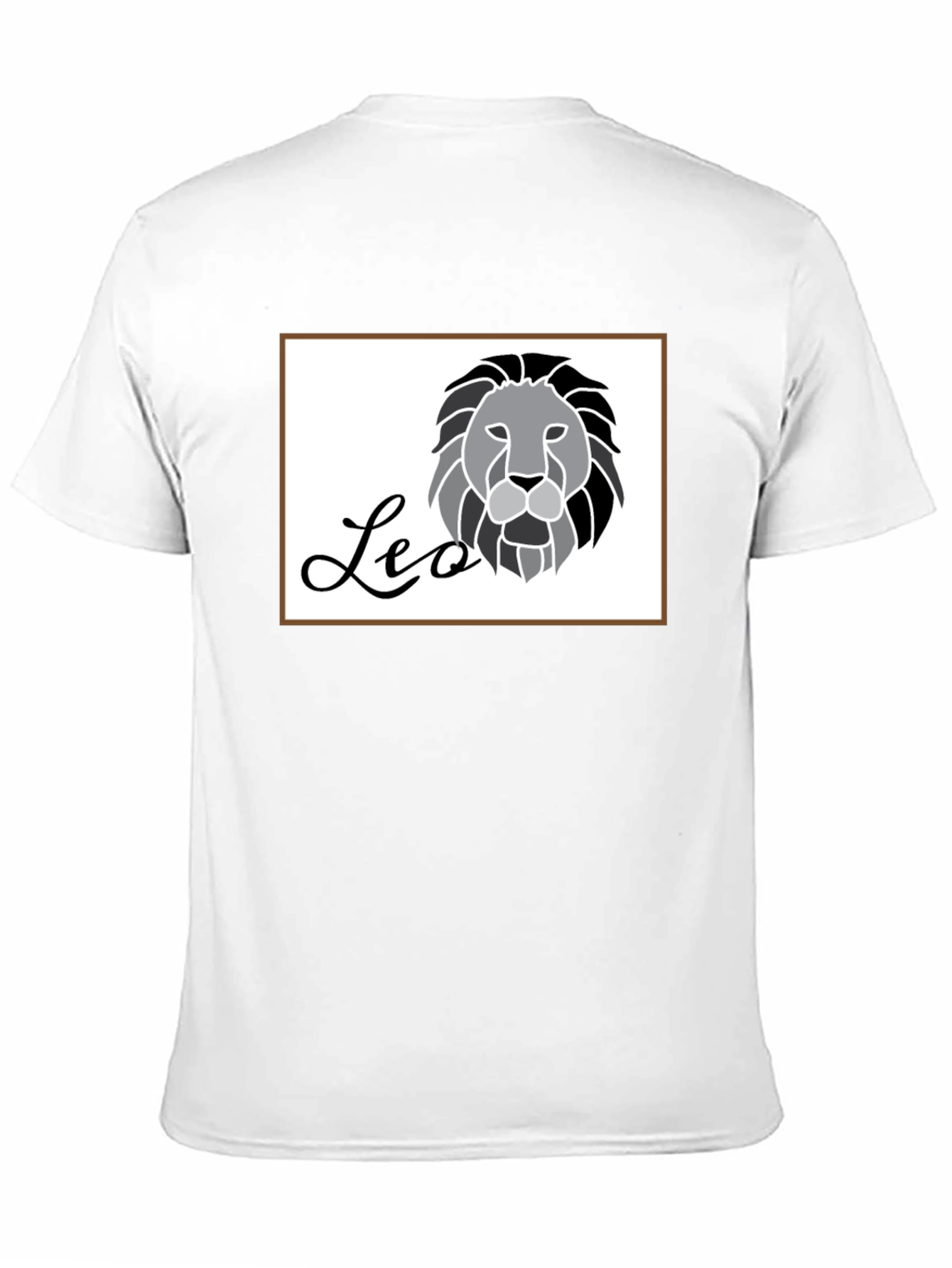 Black Leo Zodiac Graphic Tee for Men
