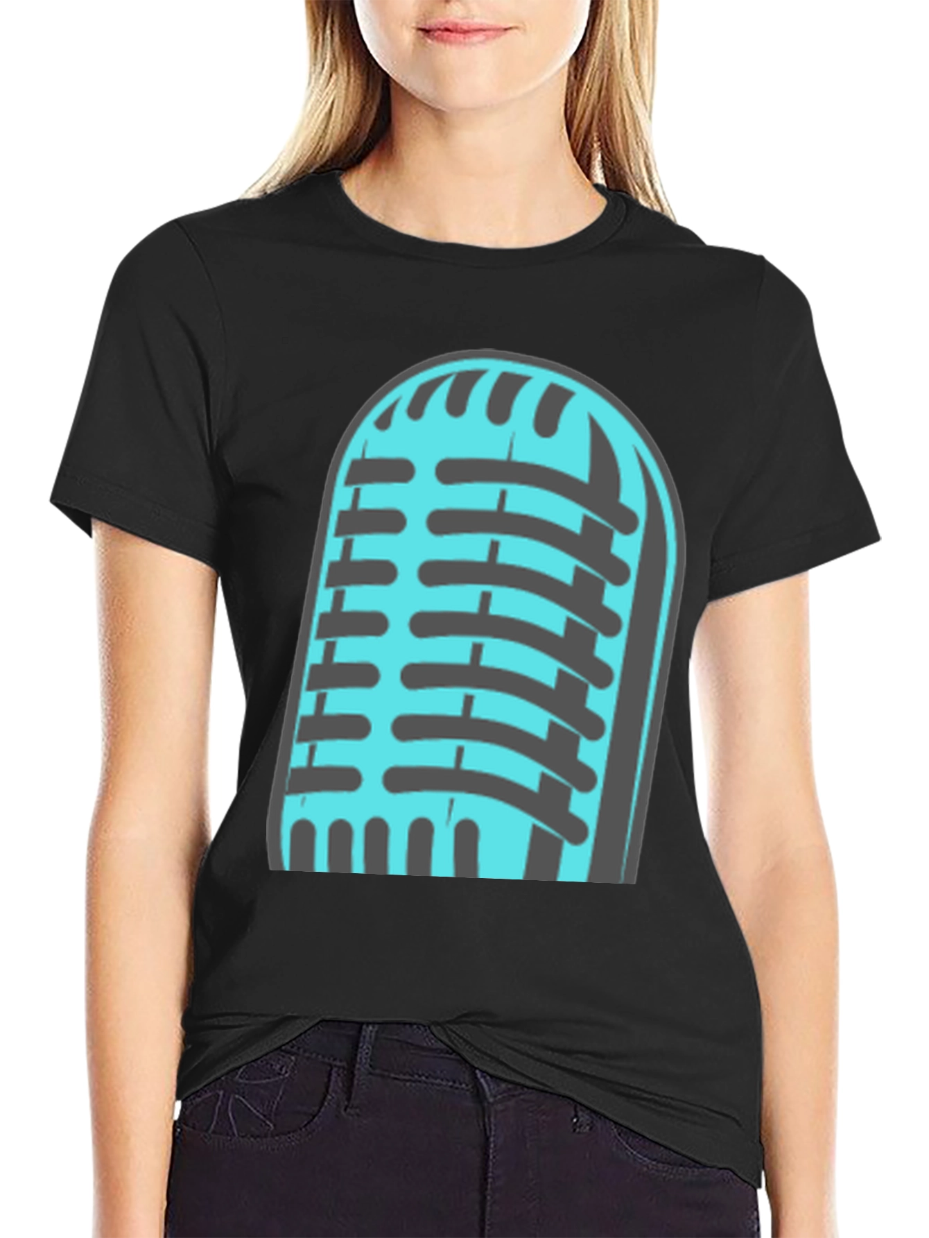 Retro Microphone Graphic T-Shirt