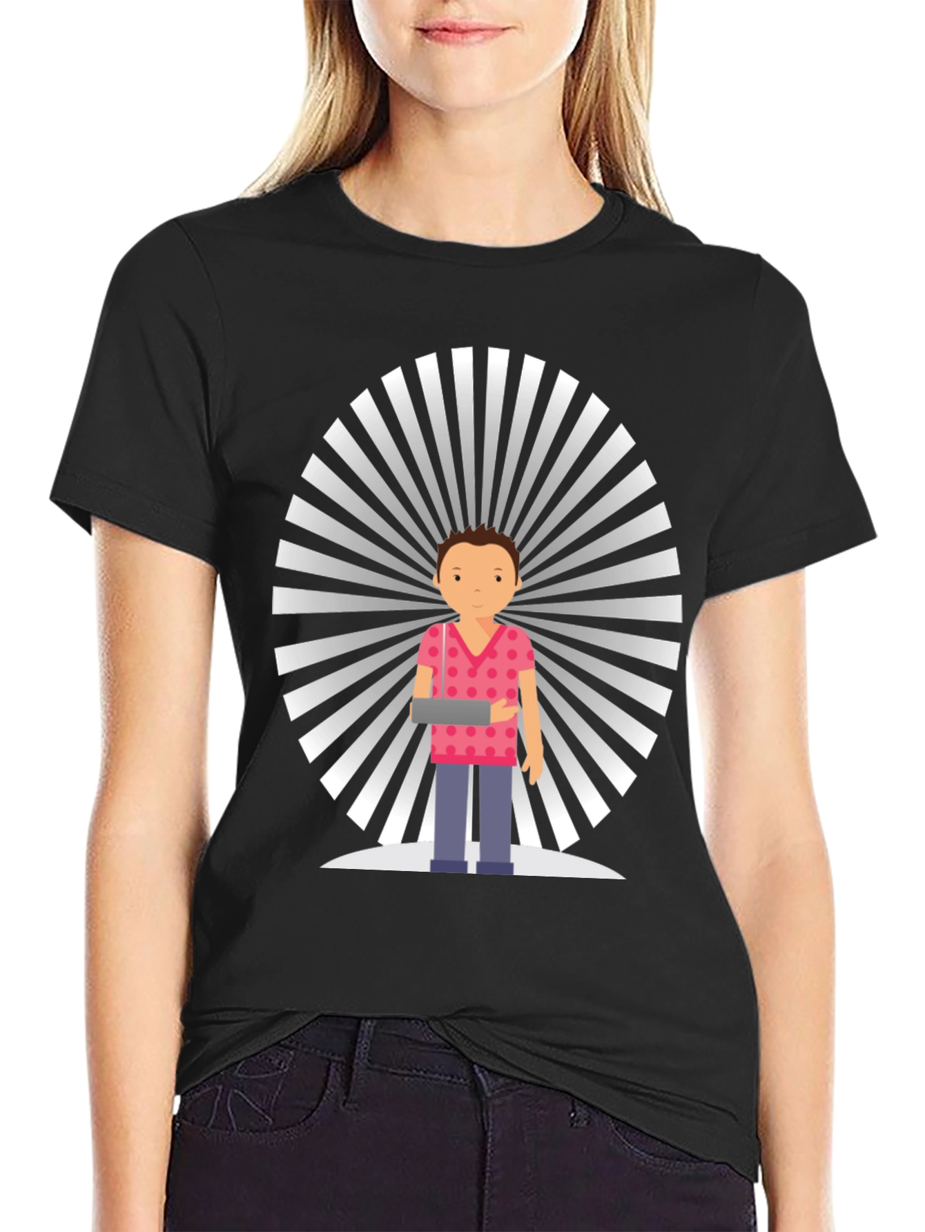 Cartoon Character Graphic T-Shirt