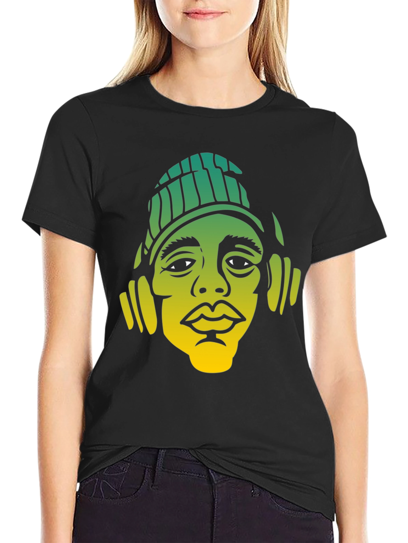 Urban Style Graphic Tee - Man with Beanie