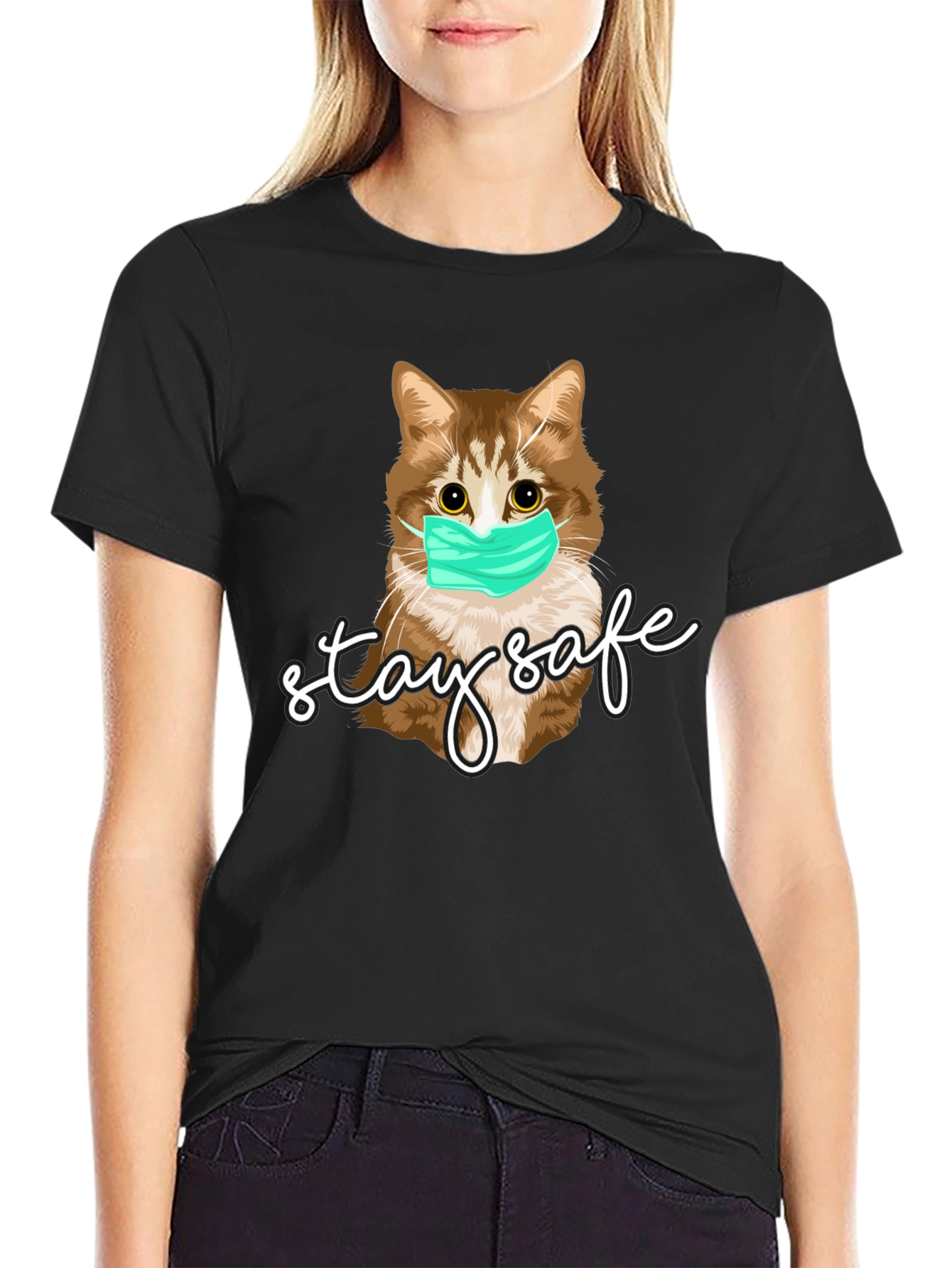 Stay Safe Cat T-Shirt