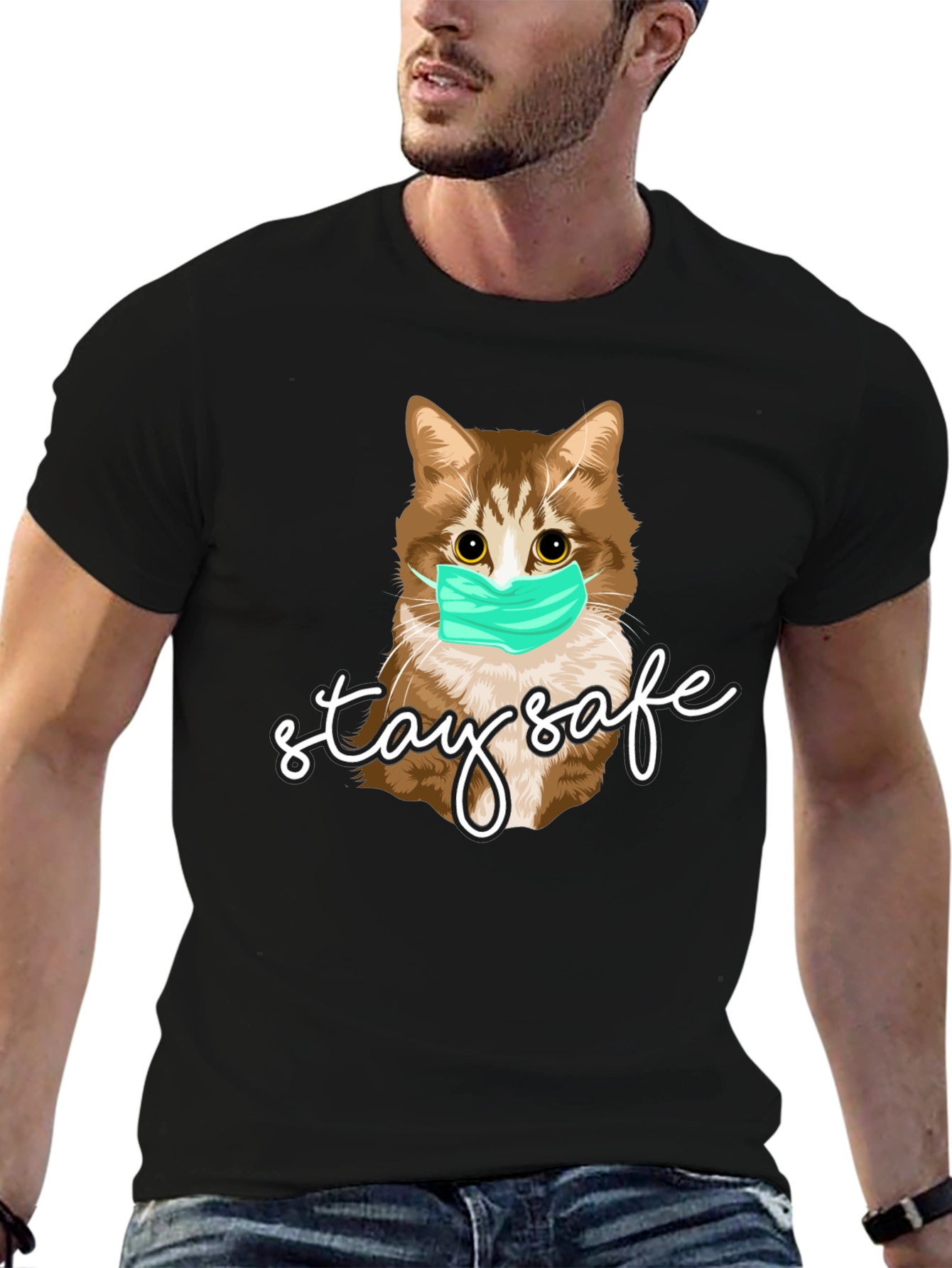 Stay Safe Cat T-Shirt