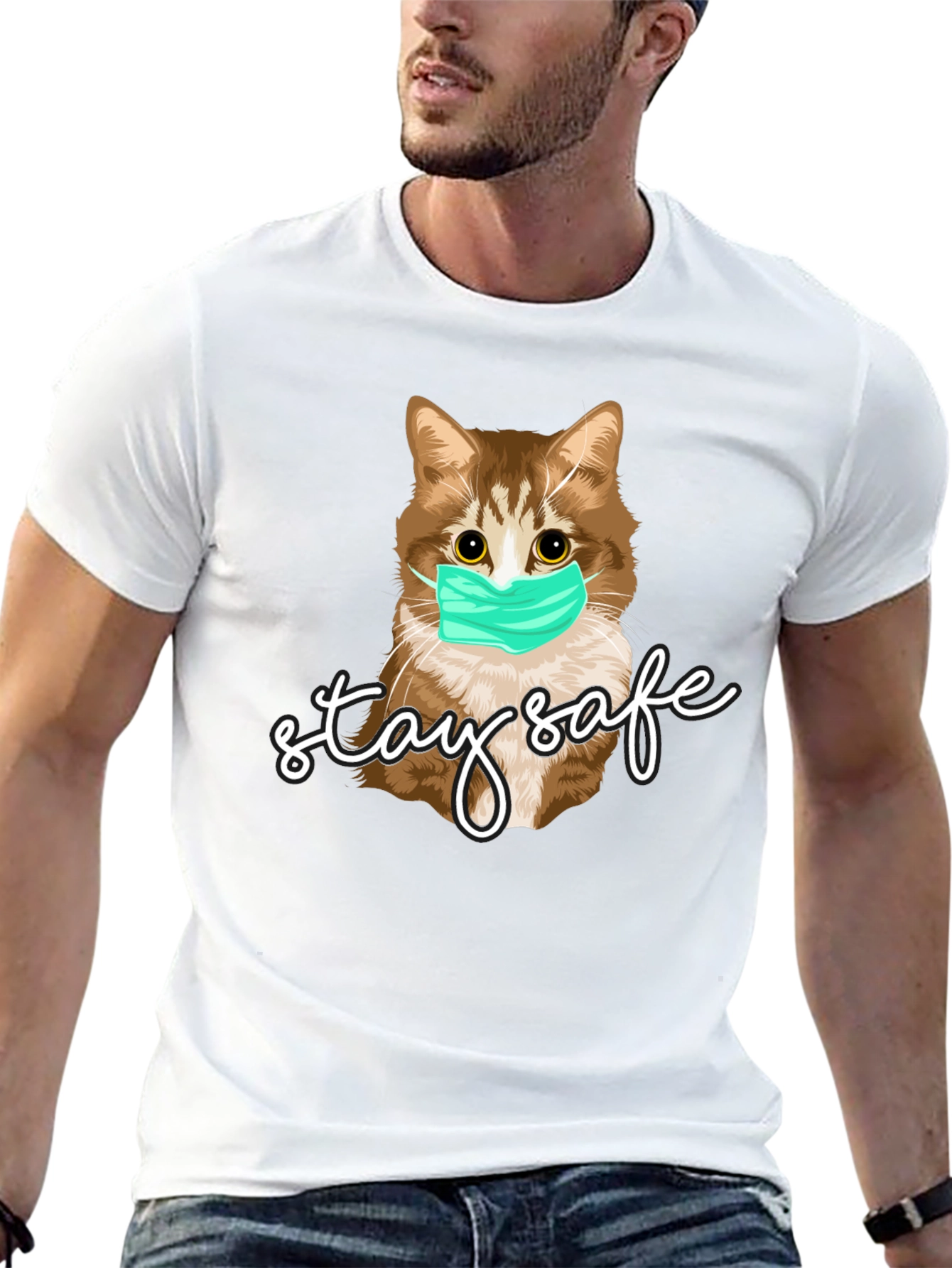Stay Safe Cat T-Shirt
