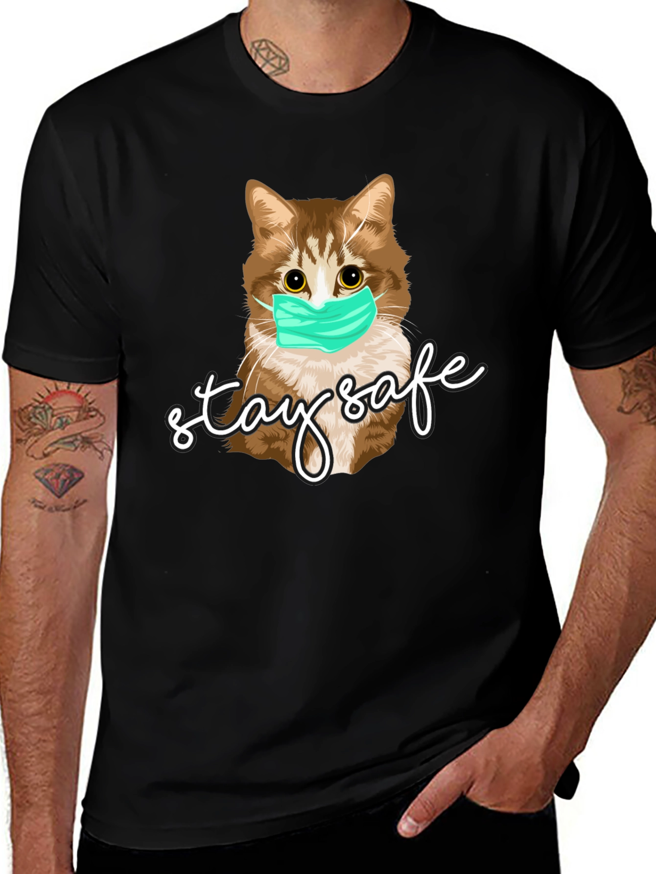 Stay Safe Cat T-Shirt