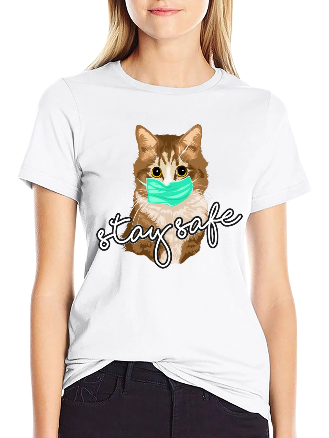 Stay Safe Cat T-Shirt