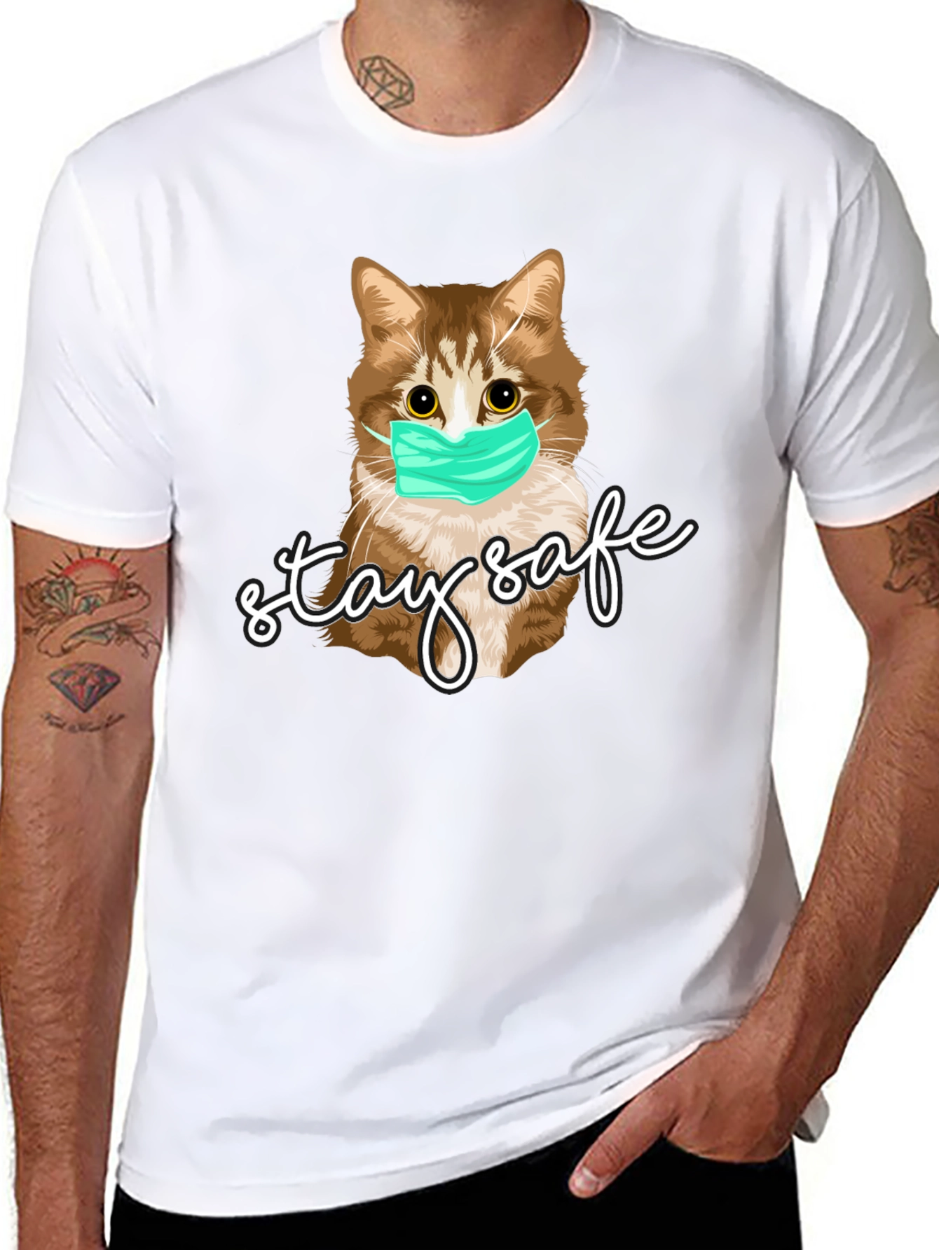 Stay Safe Cat T-Shirt