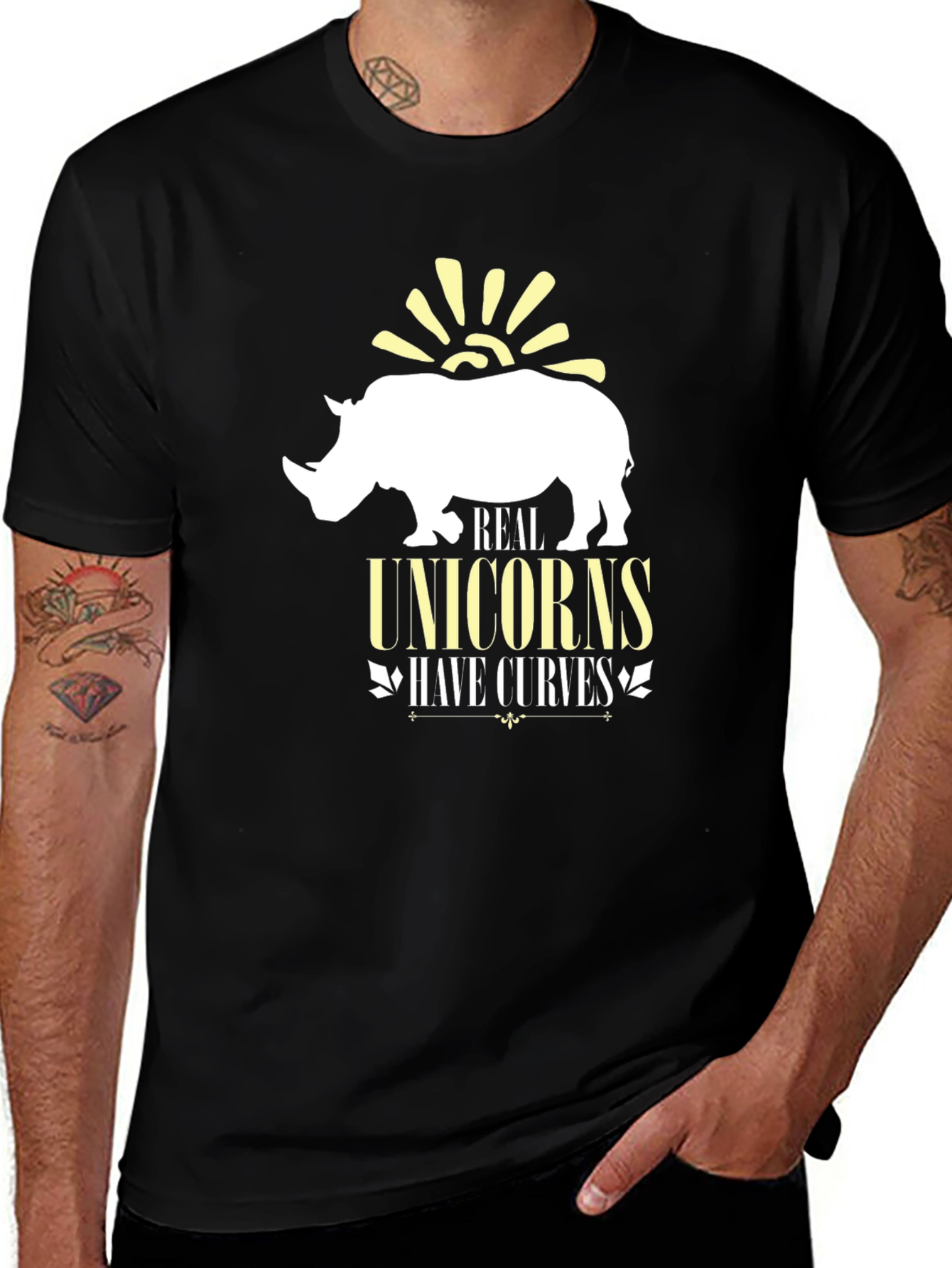 Real Unicorns Have Curves Graphic Tee