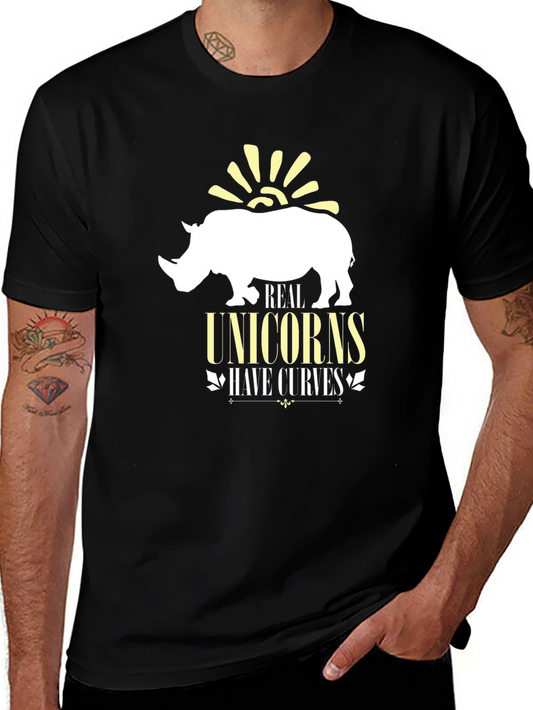 Real Unicorns Have Curves Graphic Tee
