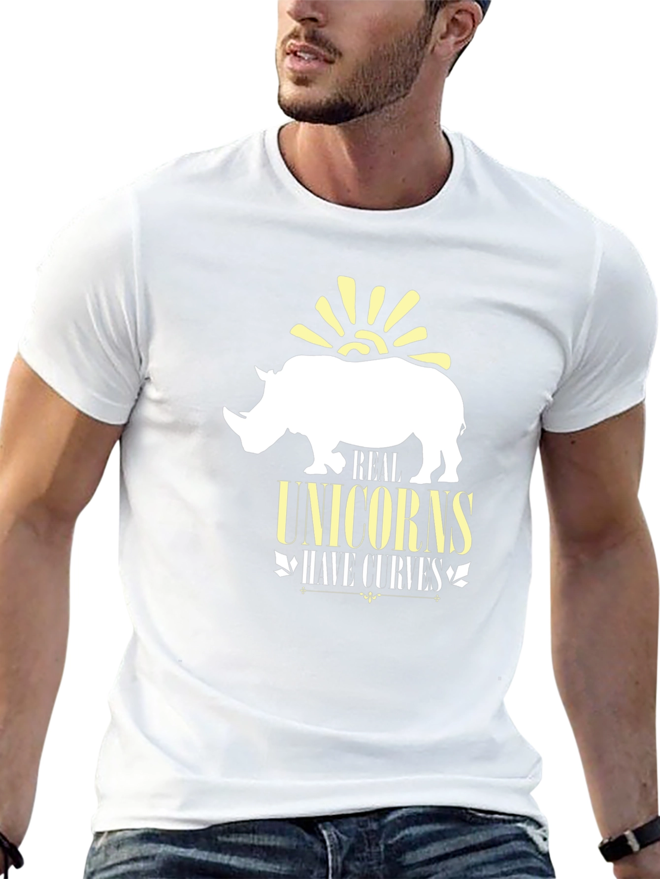 Real Unicorns Have Curves Graphic Tee