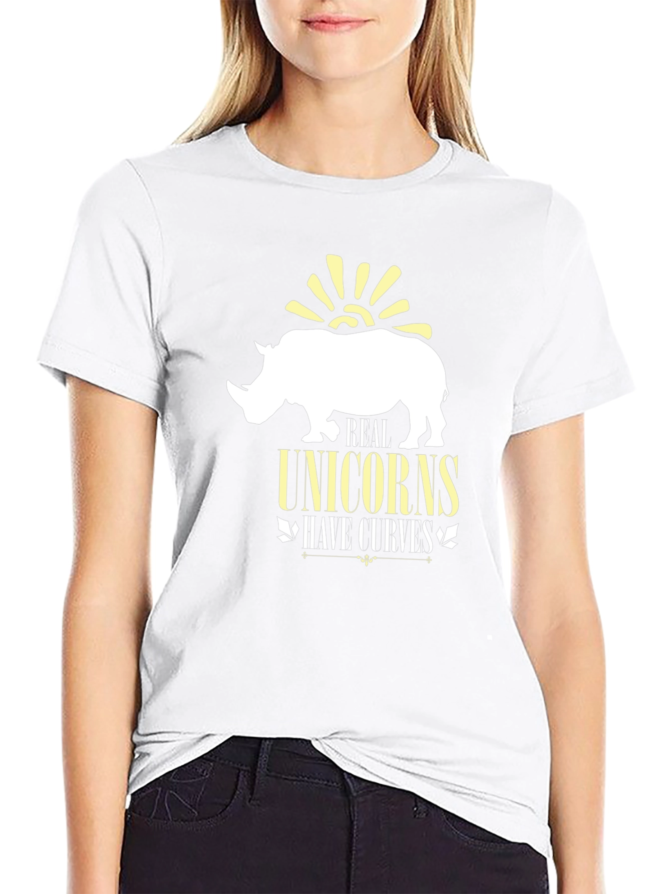 Real Unicorns Have Curves Graphic Tee