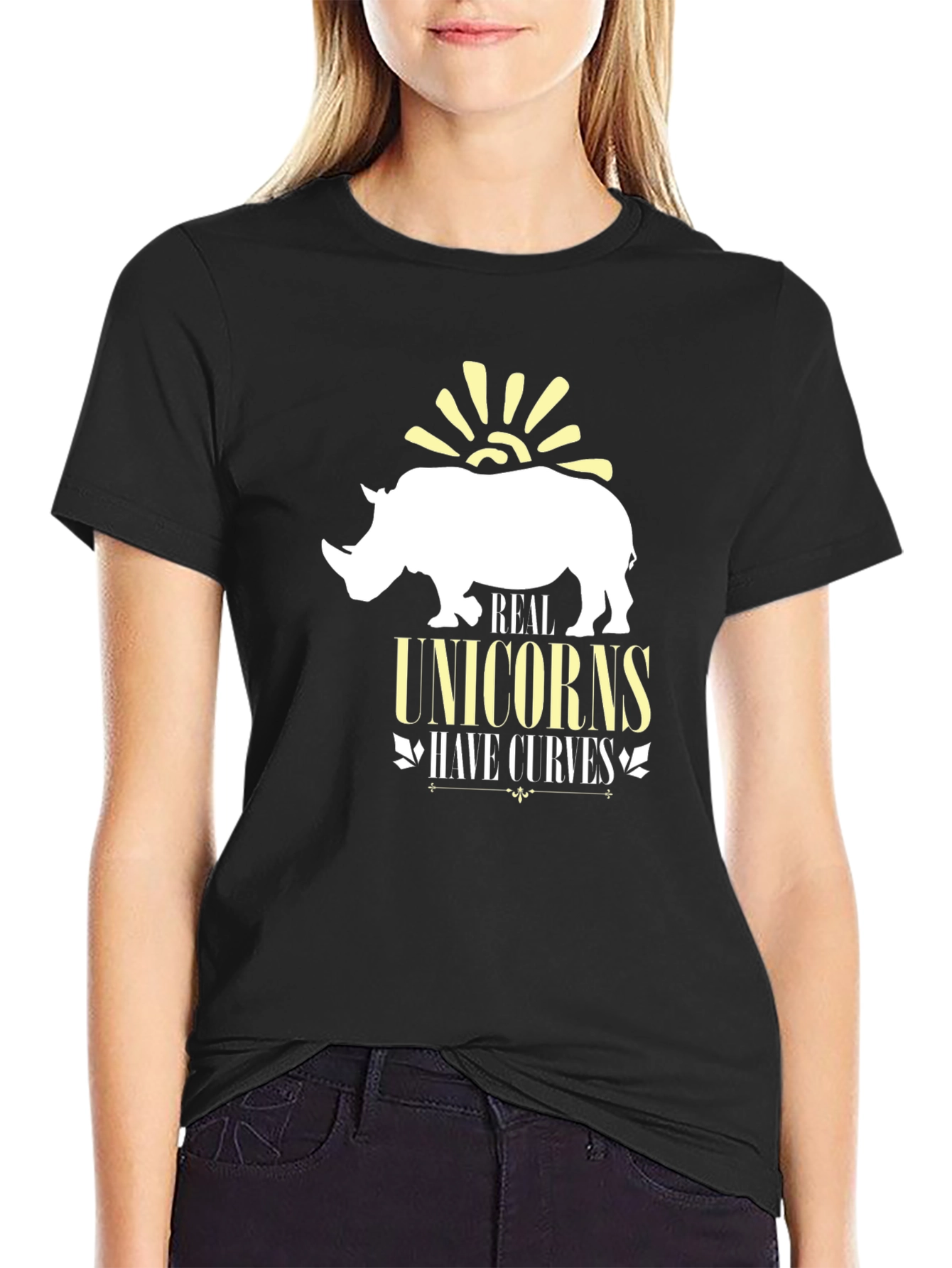 Real Unicorns Have Curves Graphic Tee