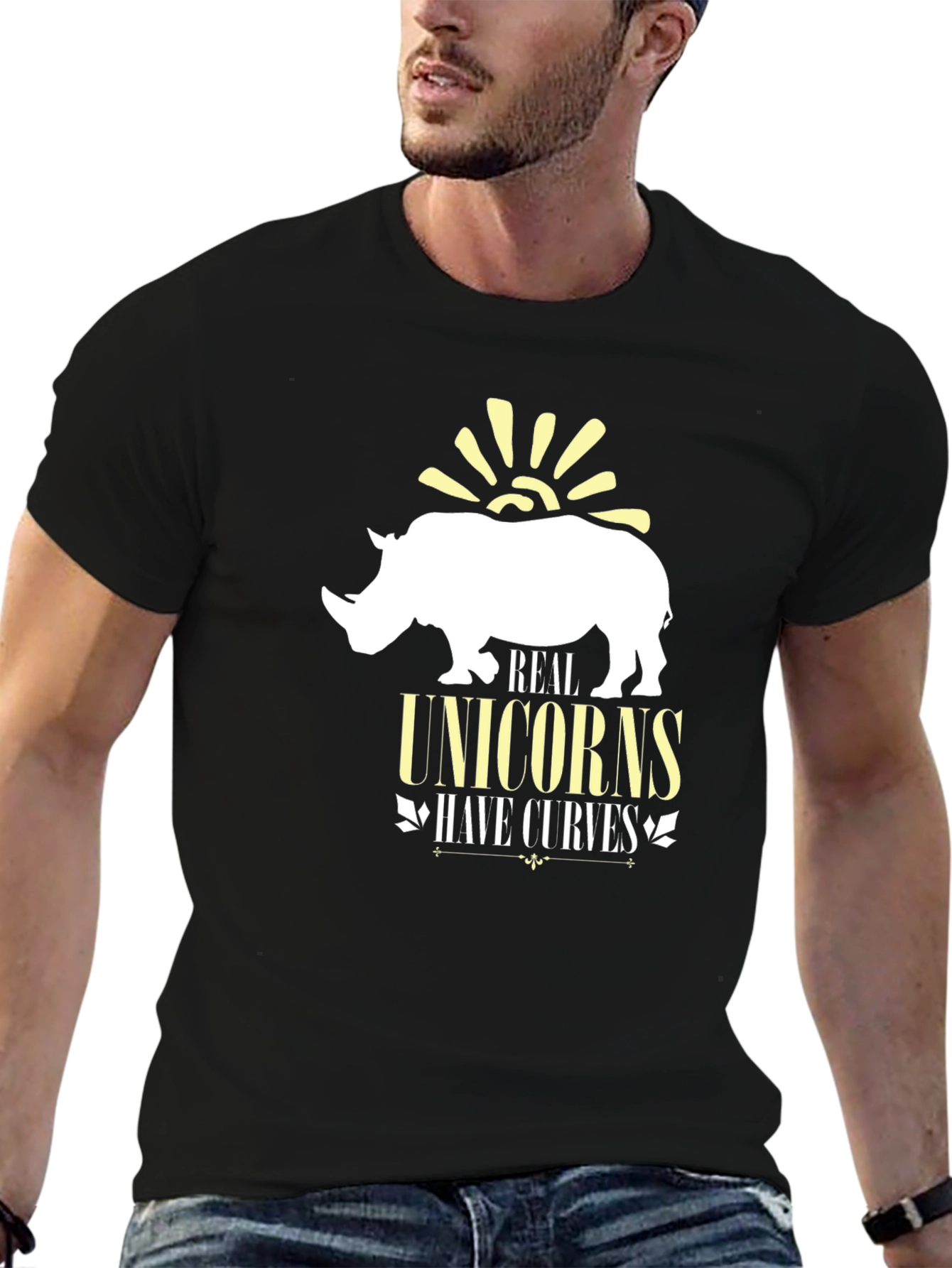 Real Unicorns Have Curves Graphic Tee