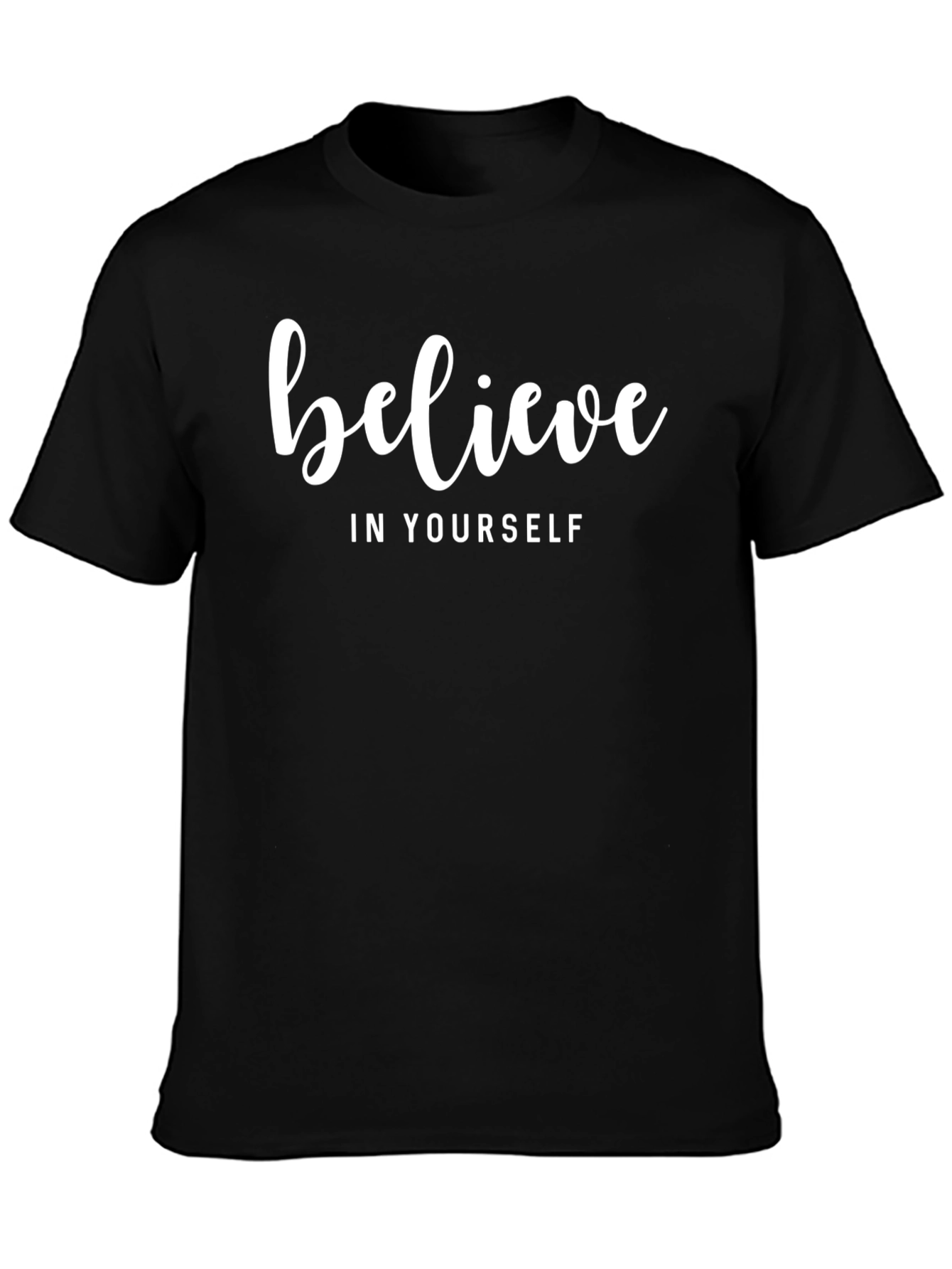 Believe in Yourself Black Graphic Tee Shirt