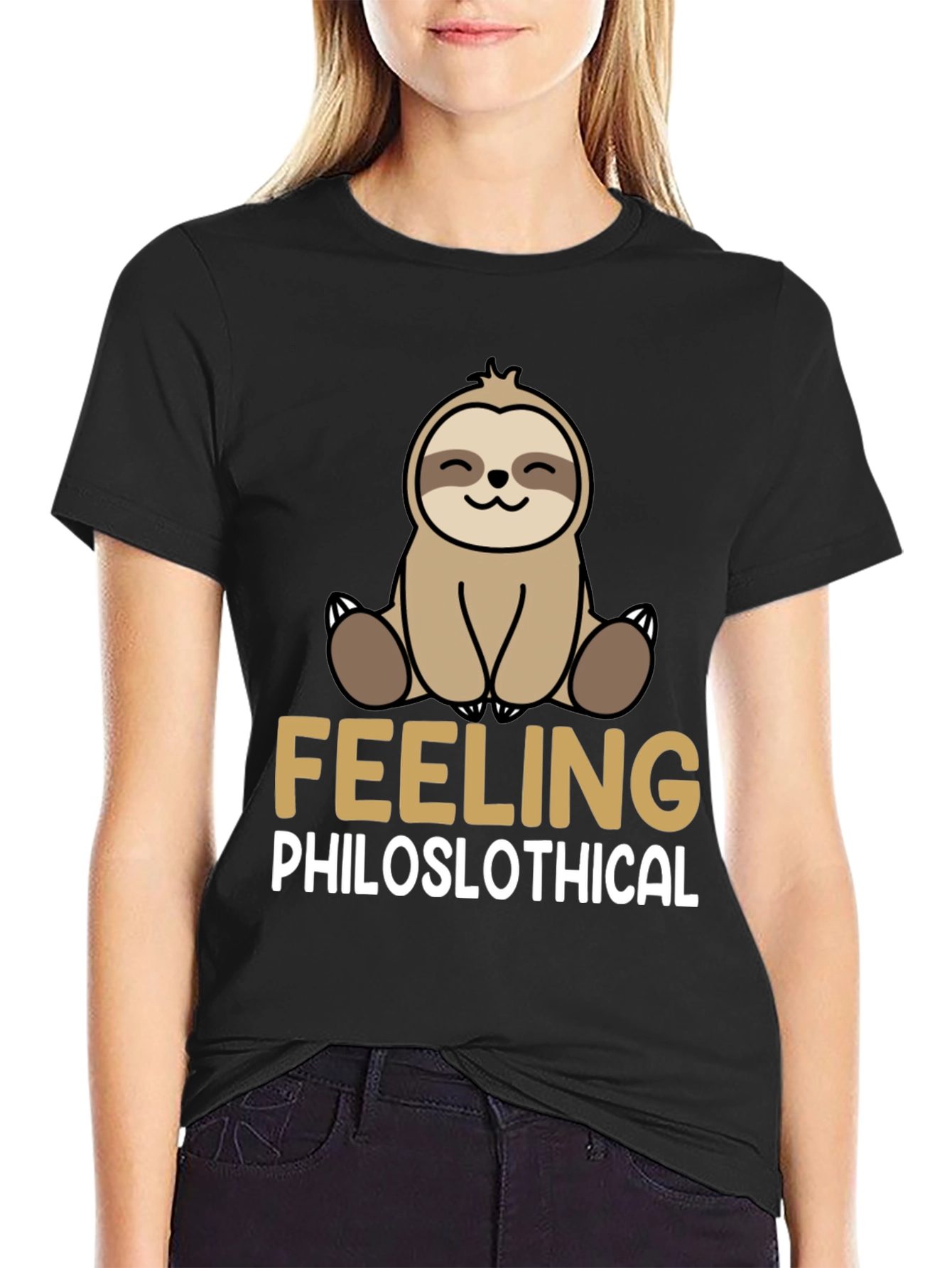 Philoslothical Sloth Graphic T-Shirt - Funny Relaxed Fit