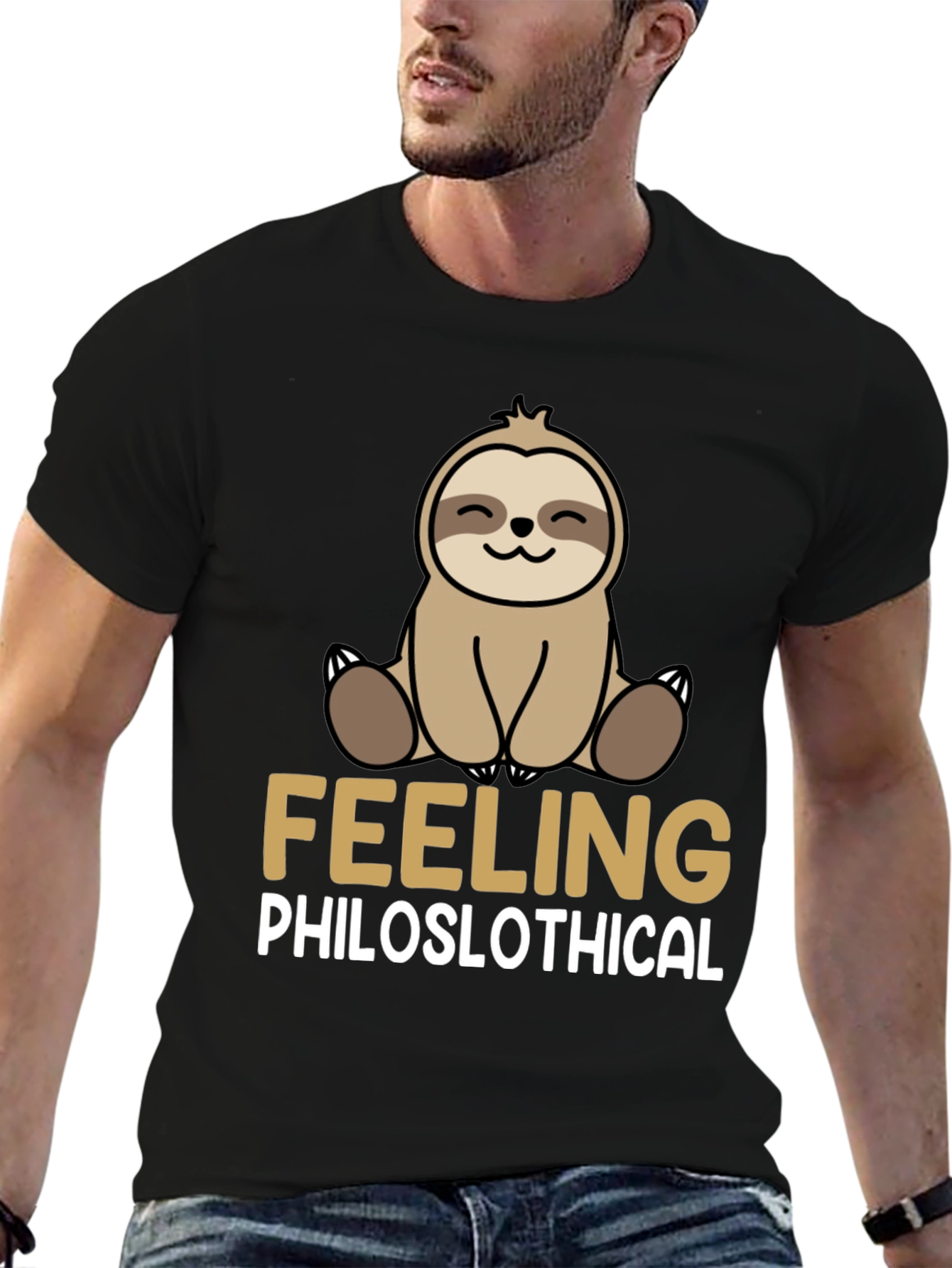 Philoslothical Sloth Graphic T-Shirt - Funny Relaxed Fit