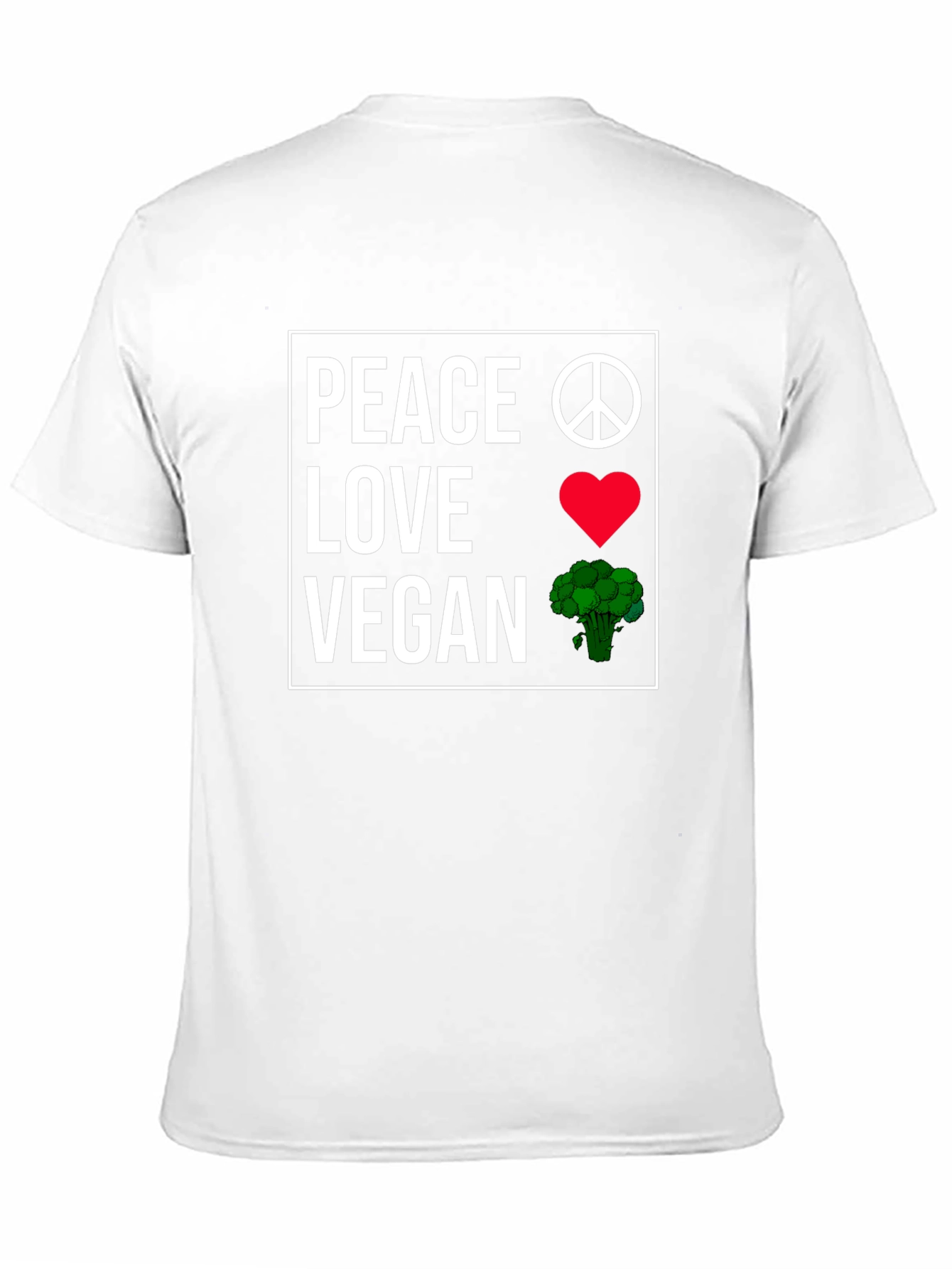 Peace Love Vegan T-Shirt Plant-Based Lifestyle Tee