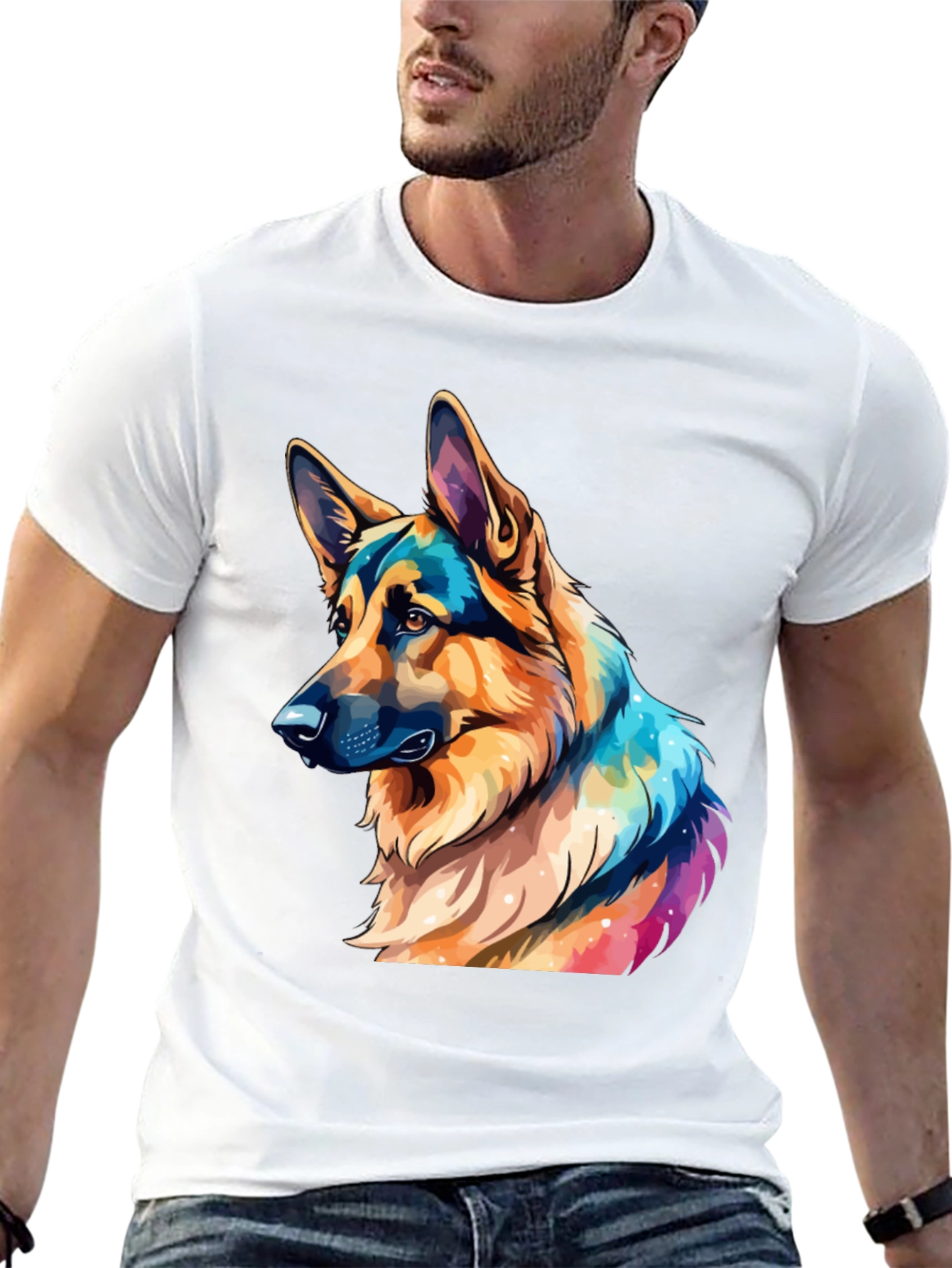 German Shepherd Art T-Shirt