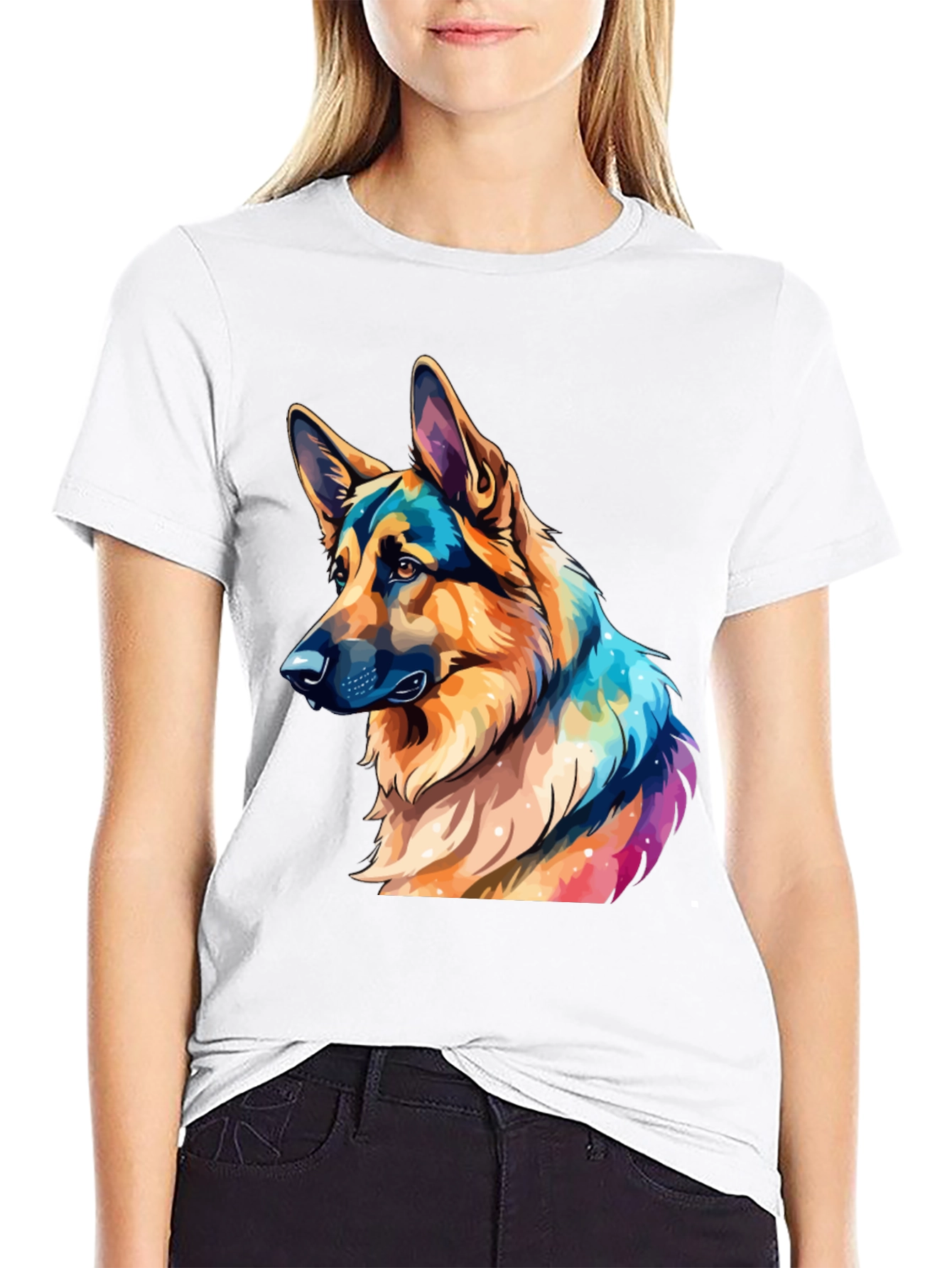 German Shepherd Art T-Shirt