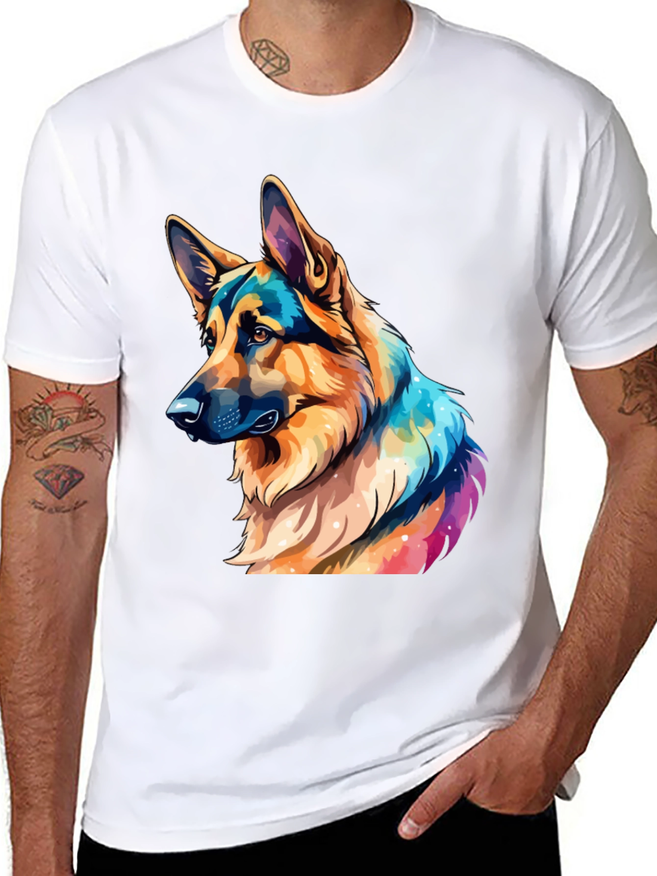 German Shepherd Art T-Shirt