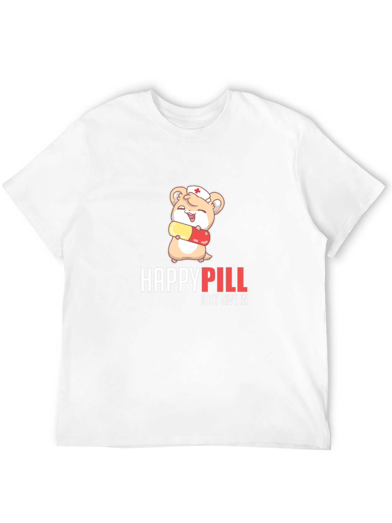 Happy Pill T-Shirt - Cute Hamster Design