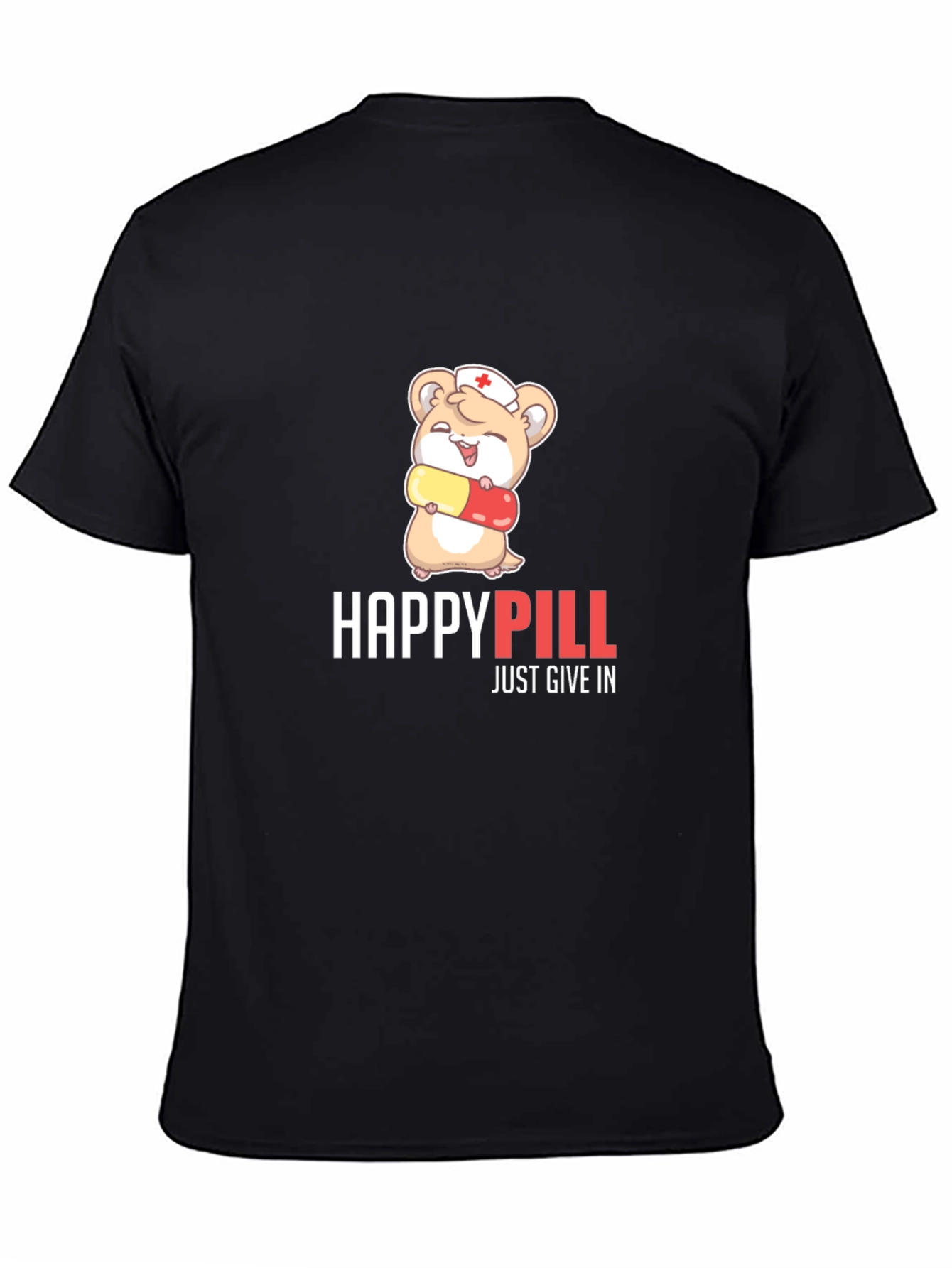 Happy Pill T-Shirt - Cute Hamster Design
