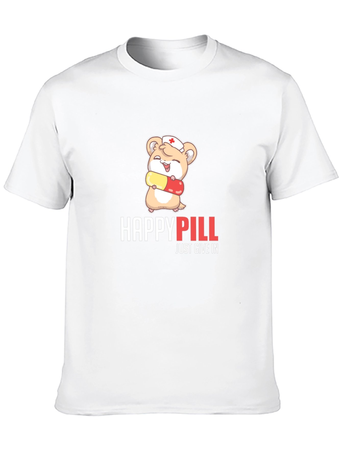 Happy Pill T-Shirt - Cute Hamster Design