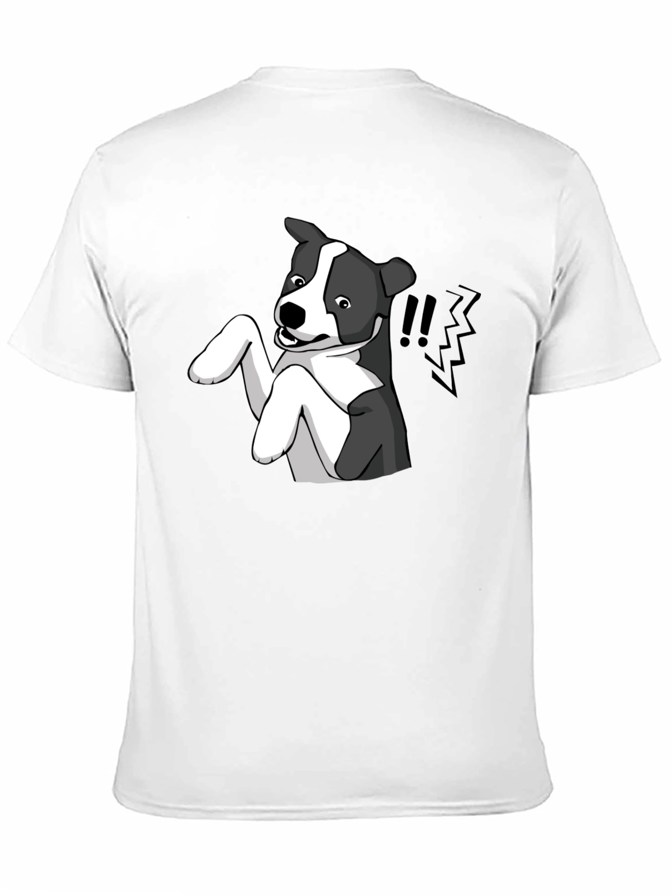 Dog Cartoon Graphic Tee - Mens Black T-Shirt