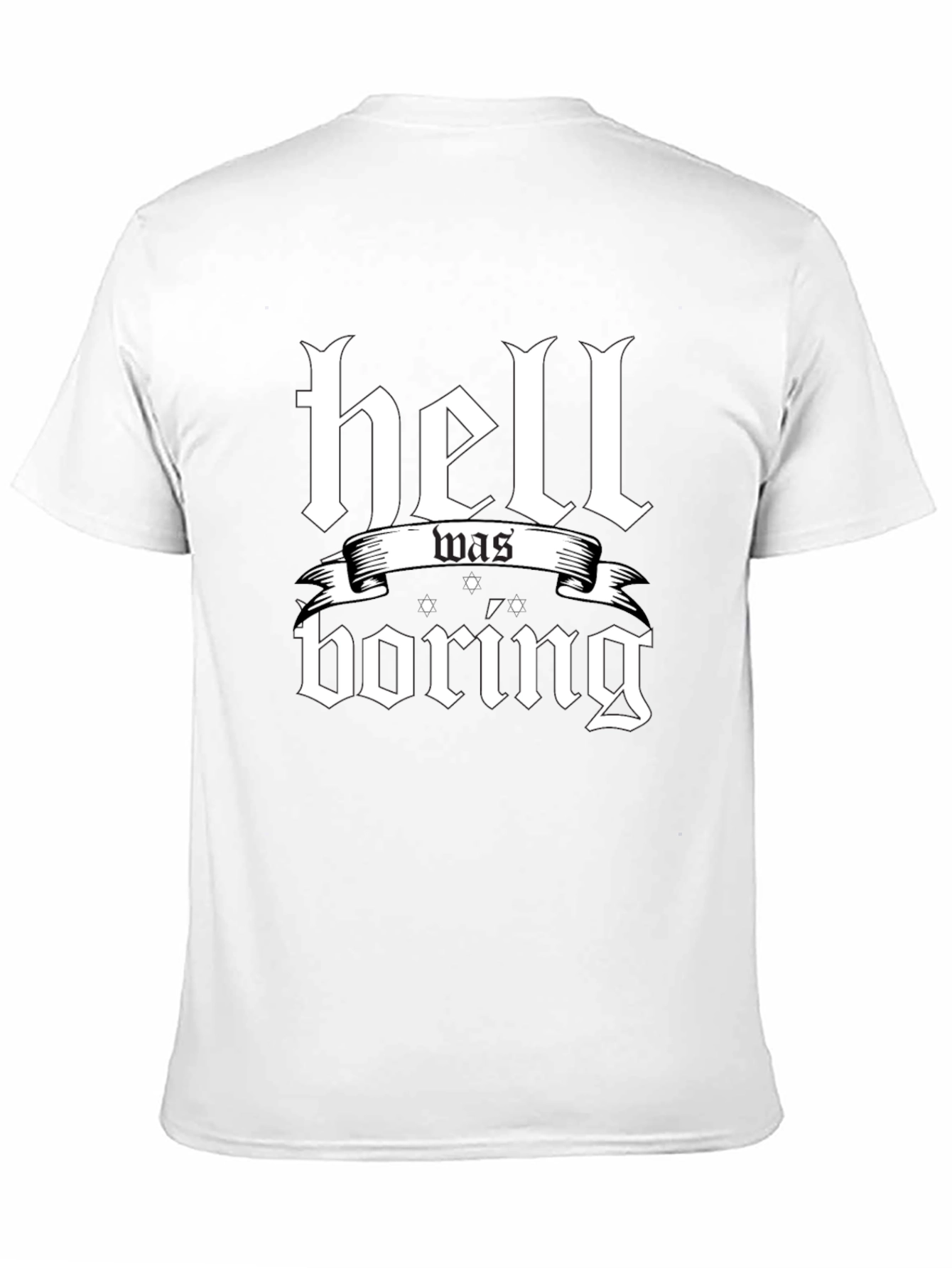 Hell Was Boring T-Shirt Black Graphic Tee