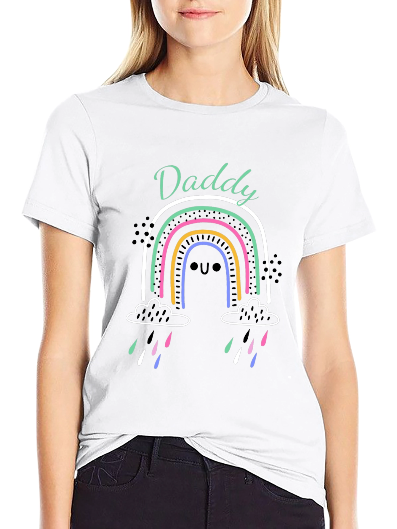 Daddy Rainbow Graphic T-Shirt - Cute Fathers Day Gift