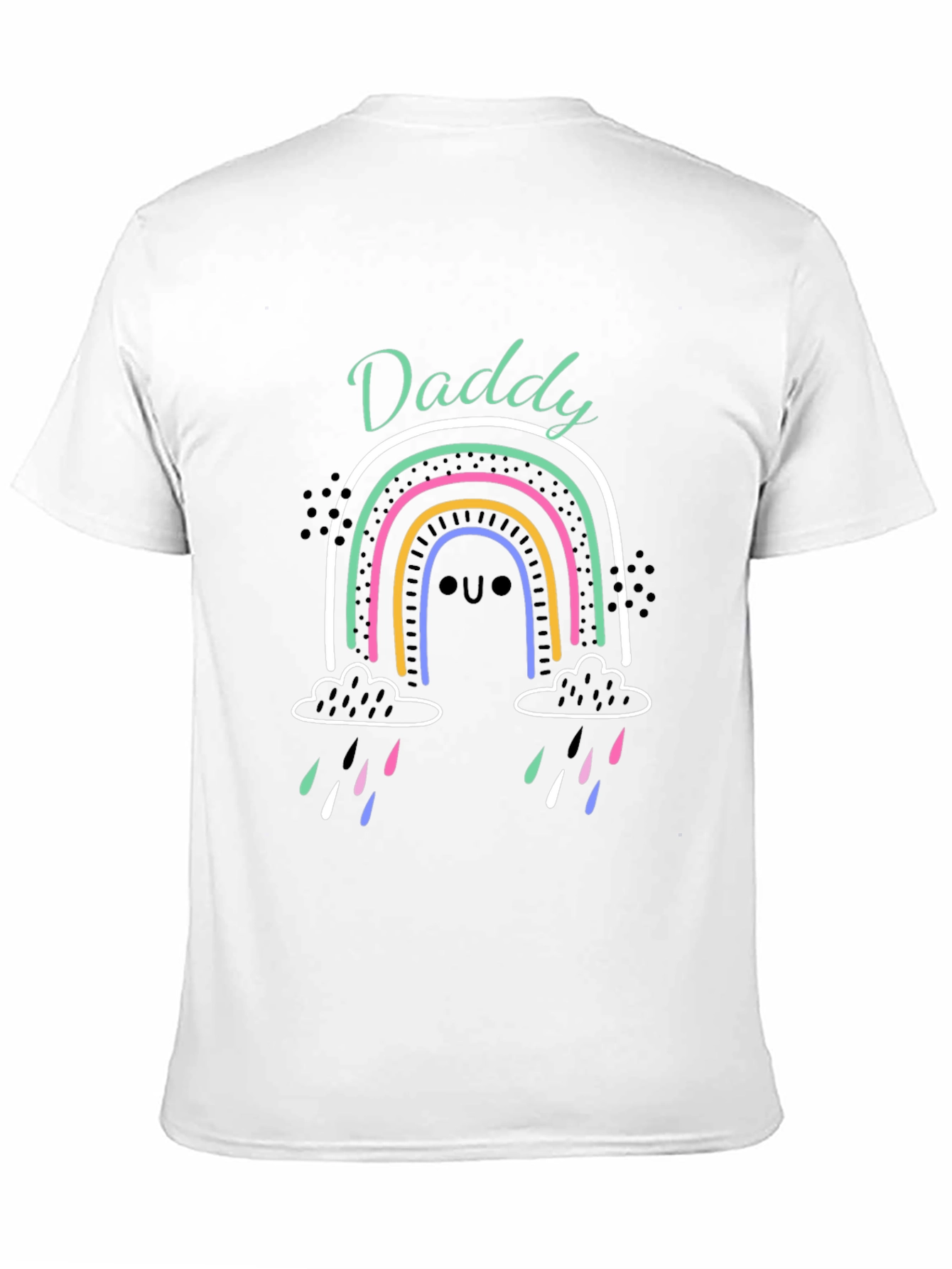 Daddy Rainbow Graphic T-Shirt - Cute Fathers Day Gift
