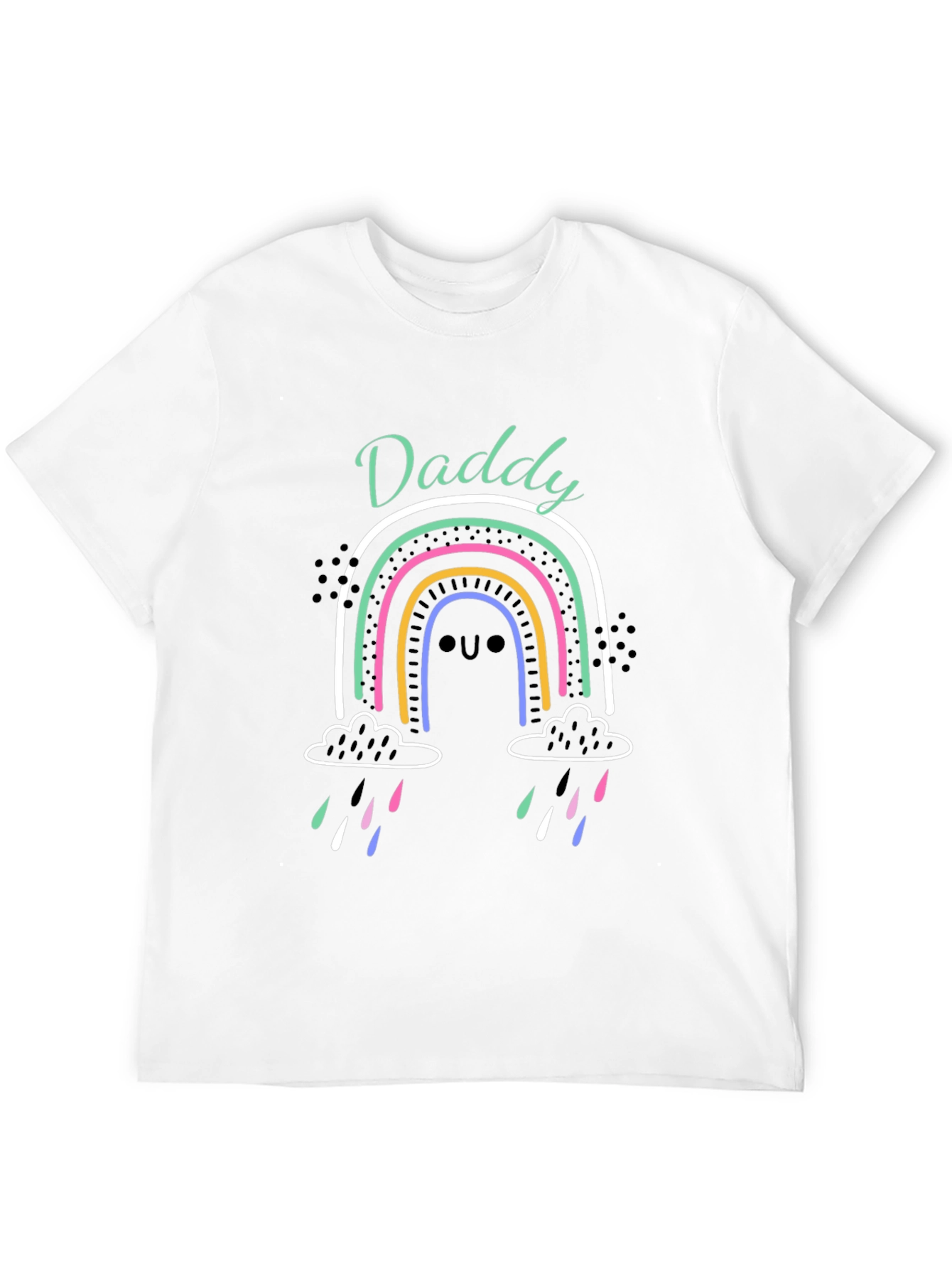 Daddy Rainbow Graphic T-Shirt - Cute Fathers Day Gift