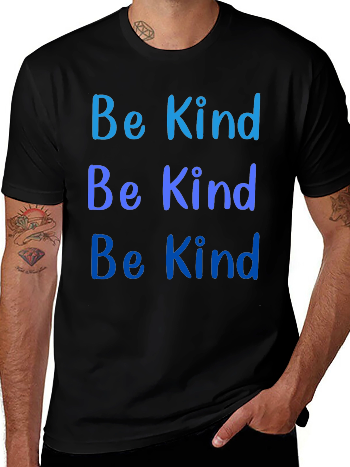 Be Kind Graphic Tee - Black Cotton Comfort