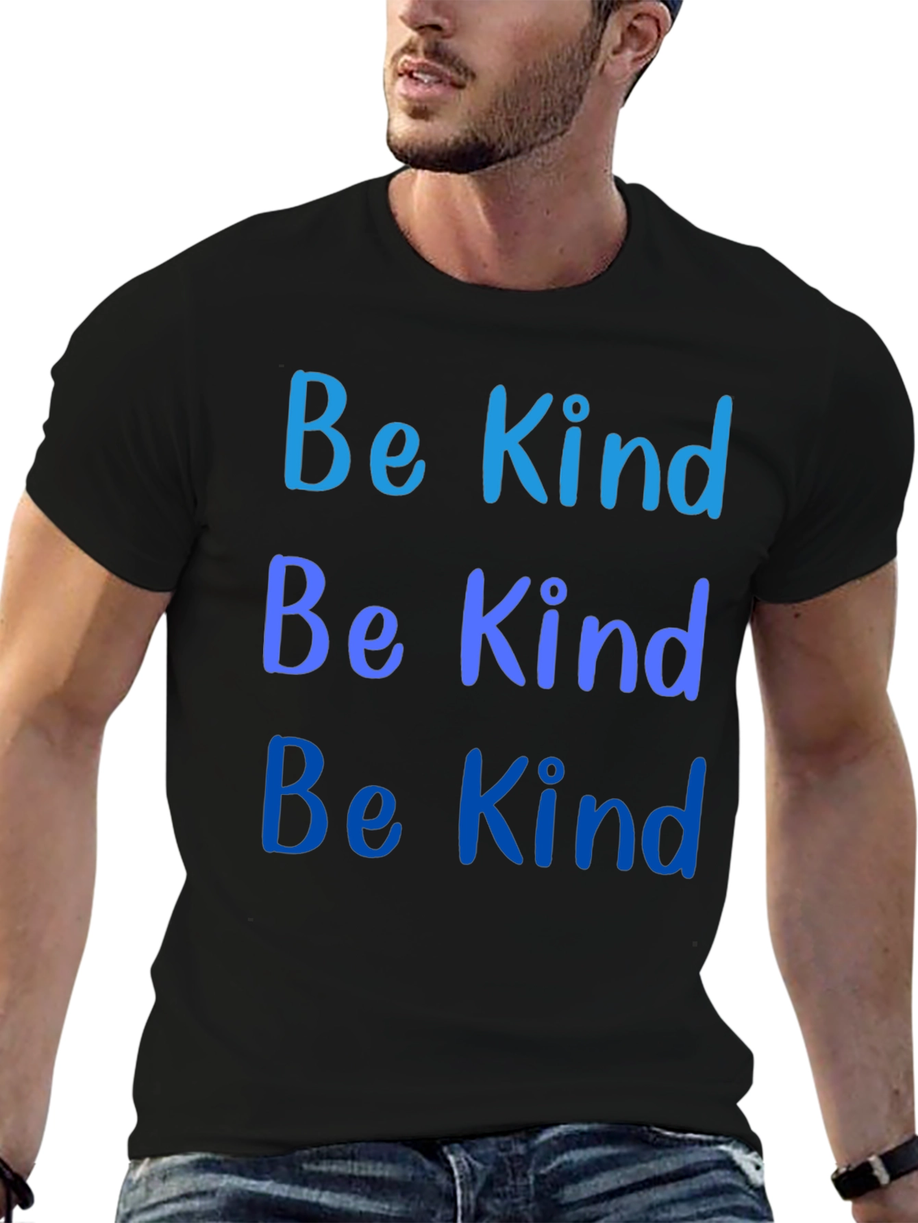 Be Kind Graphic Tee - Black Cotton Comfort