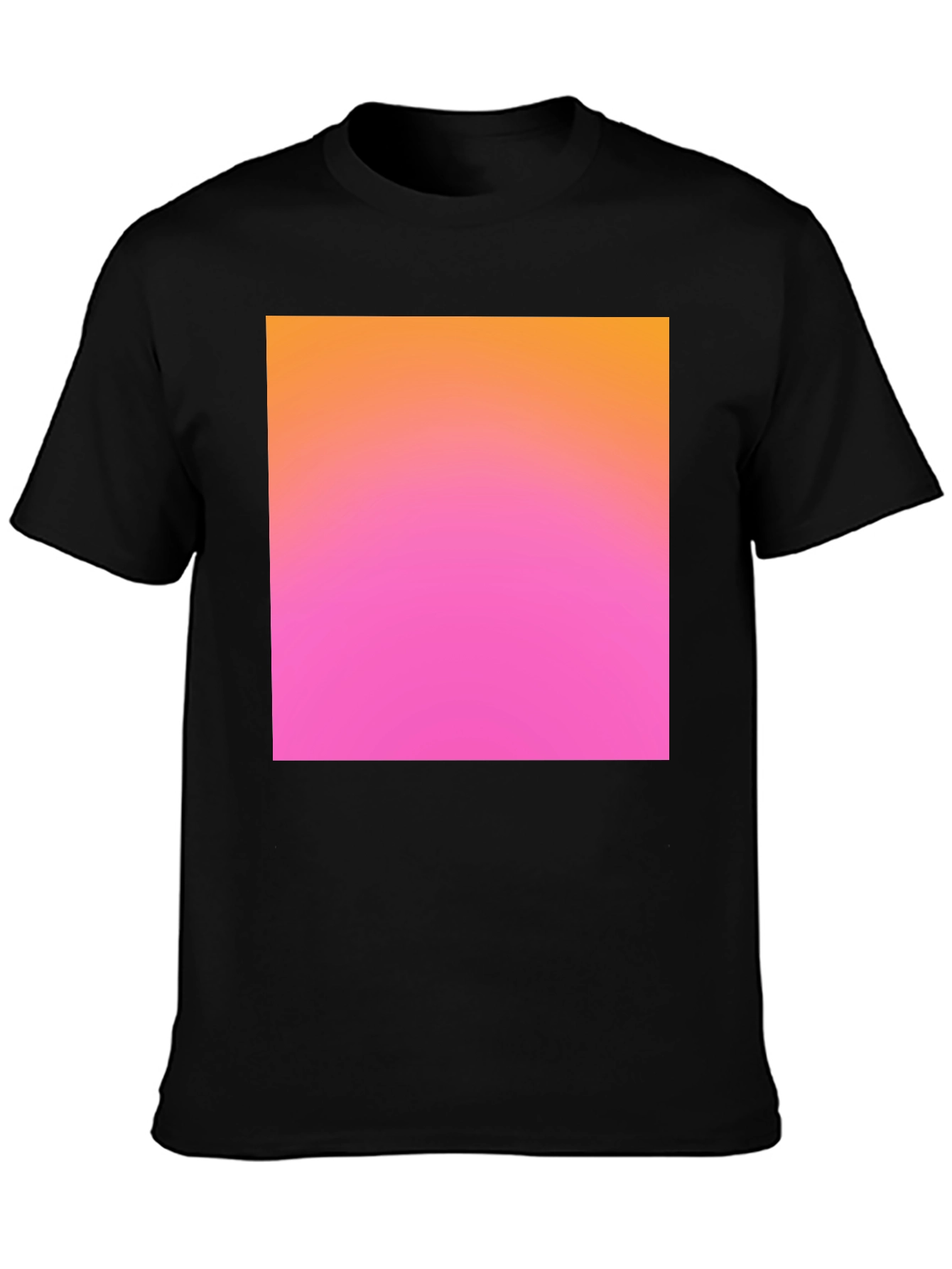 Gradient Square Tee - Black Casual Cotton Shirt
