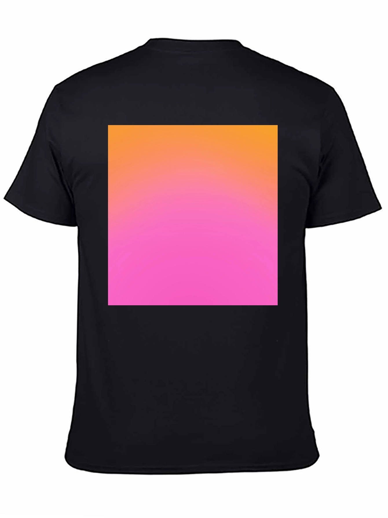 Gradient Square Tee - Black Casual Cotton Shirt