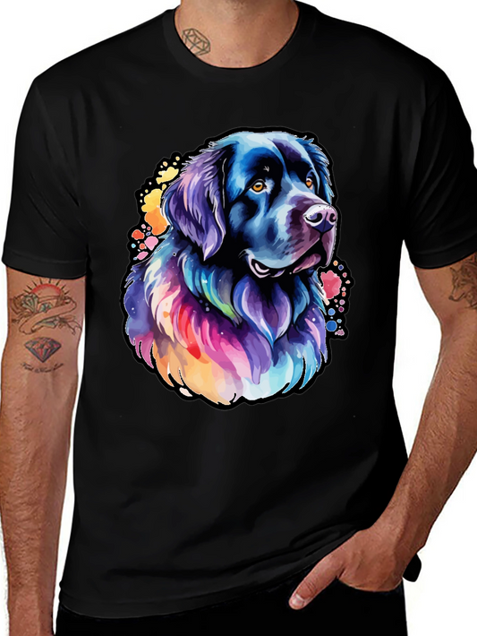 Watercolor Dog Graphic Tee - Black