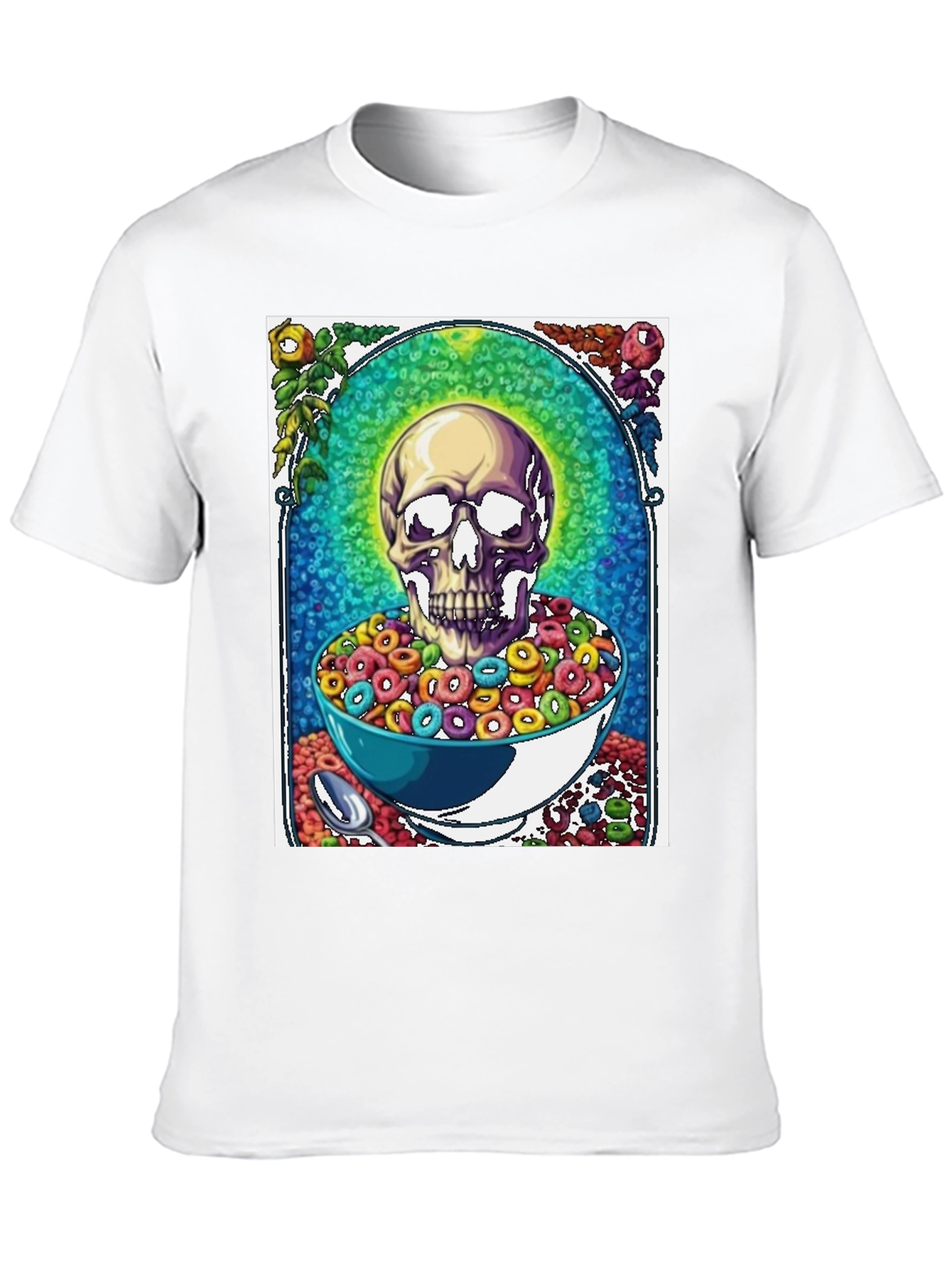 Skull Cereal T-Shirt - Funny Graphic Tee