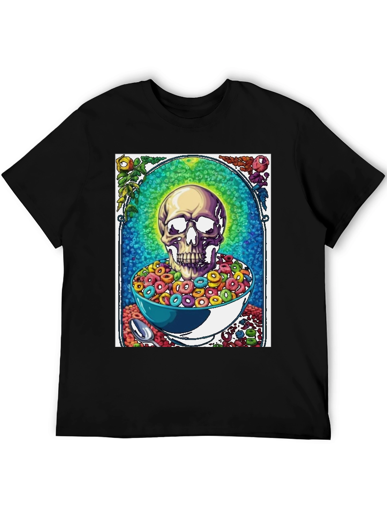 Skull Cereal T-Shirt - Funny Graphic Tee