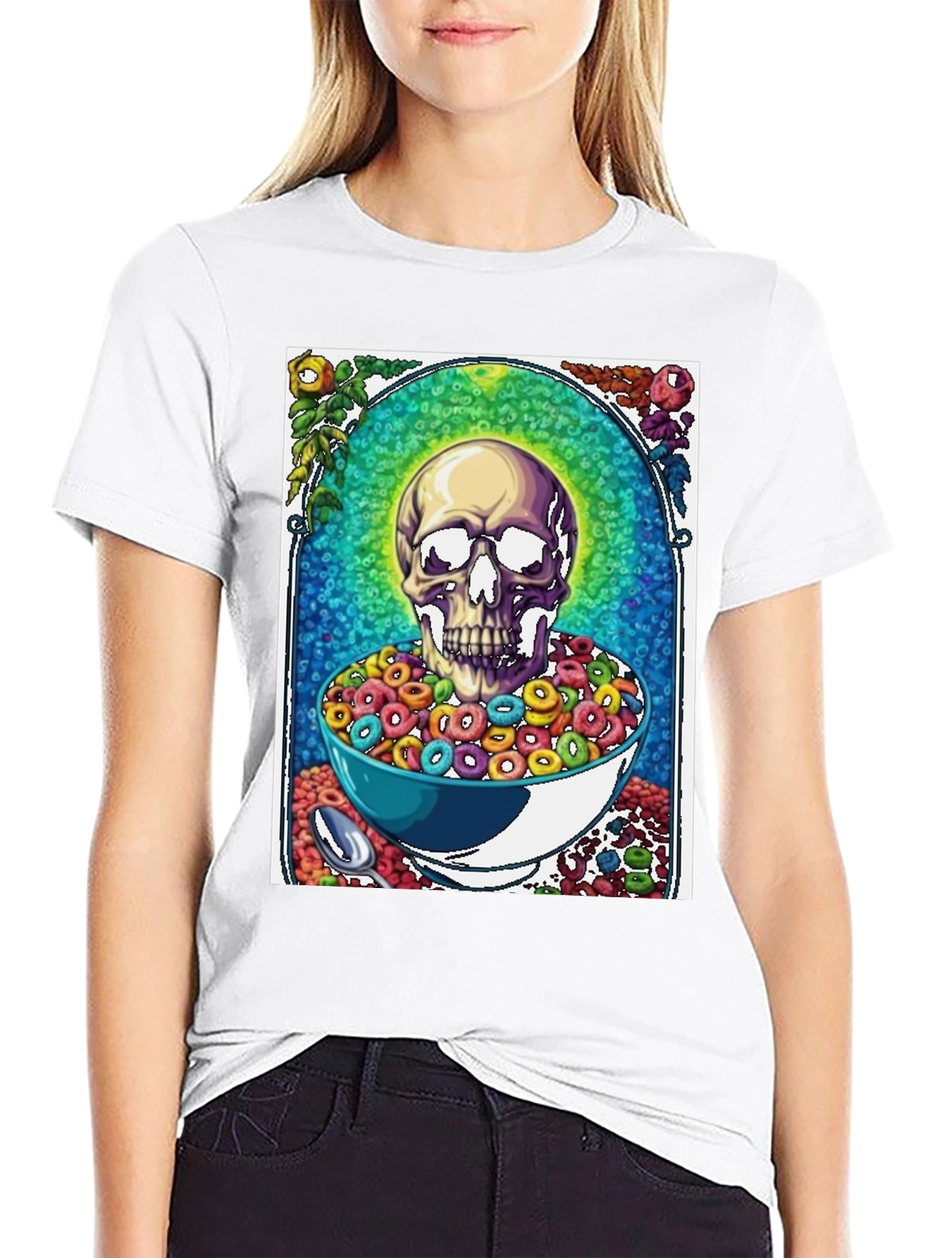 Skull Cereal T-Shirt - Funny Graphic Tee