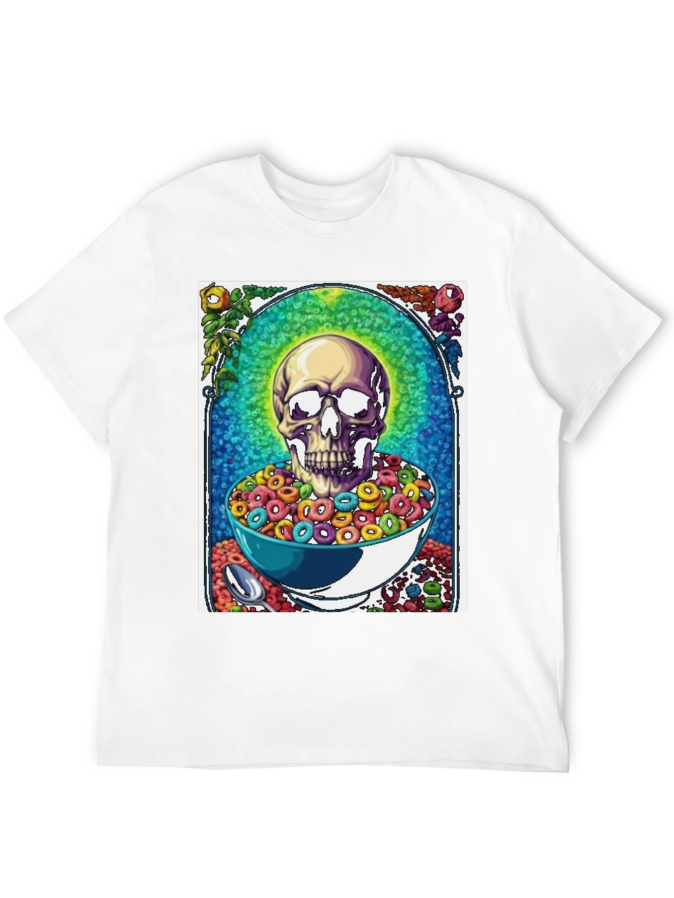 Skull Cereal T-Shirt - Funny Graphic Tee