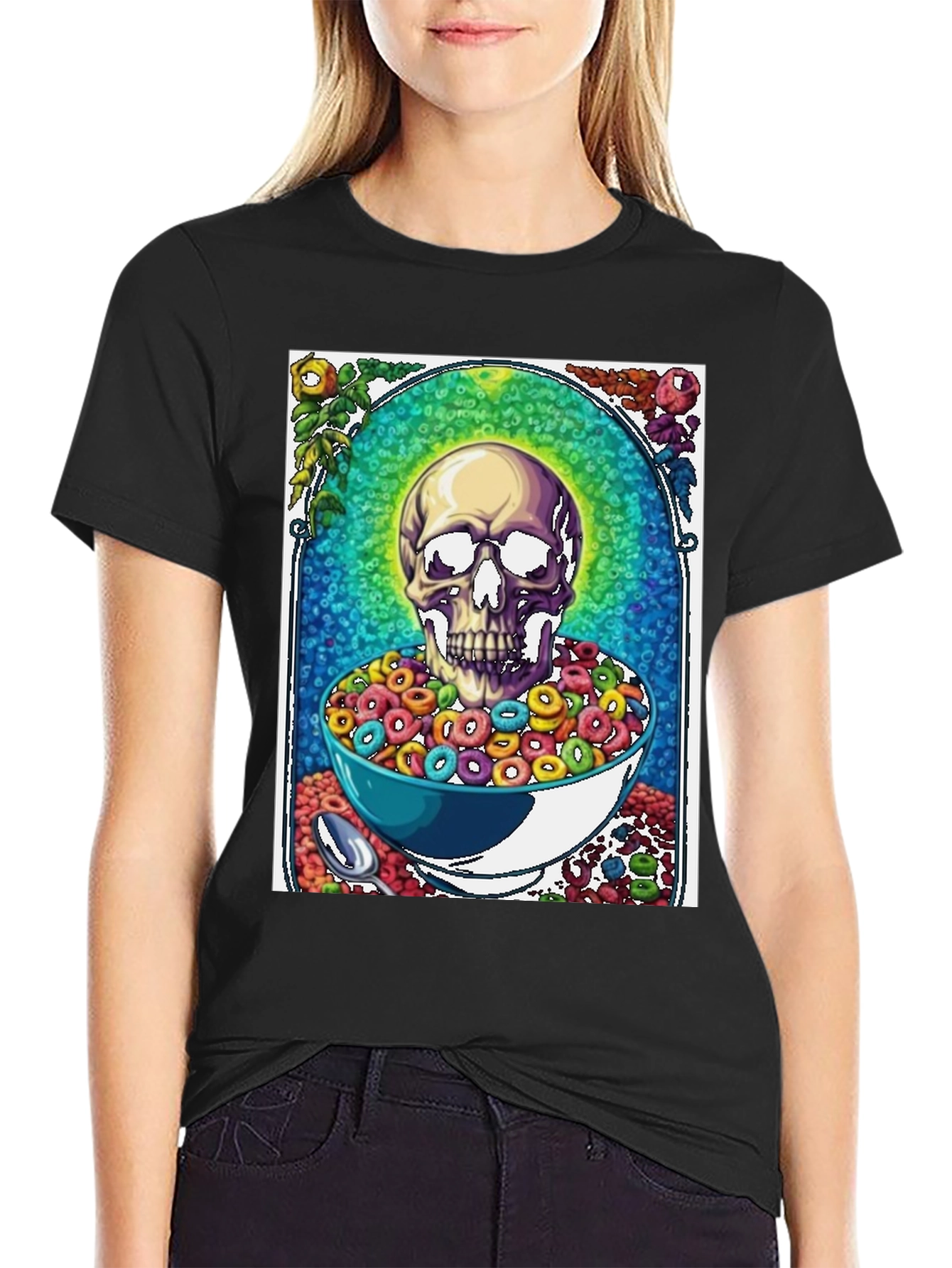 Skull Cereal T-Shirt - Funny Graphic Tee