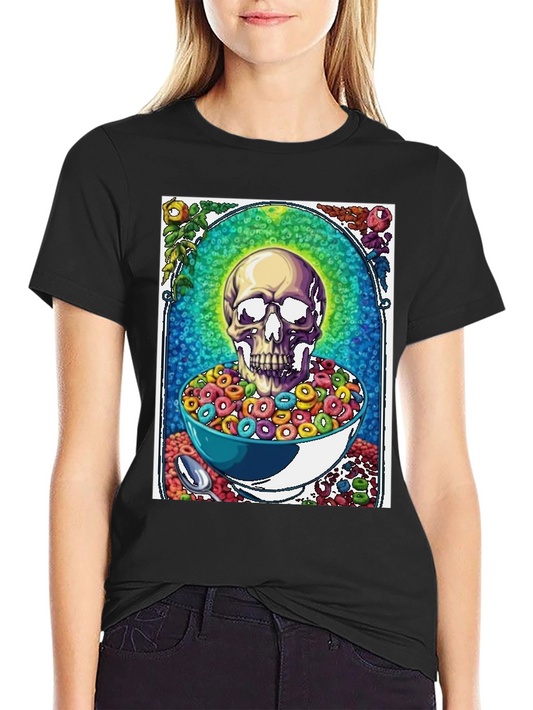 Skull Cereal T-Shirt - Funny Graphic Tee