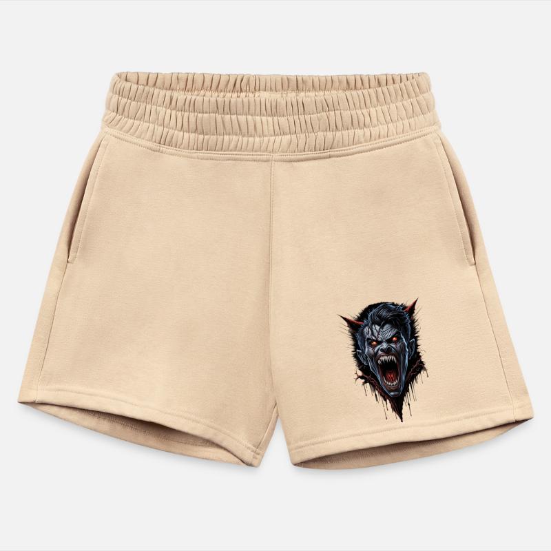 Dark Zombie Wolf Head Illustration