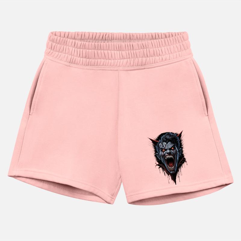 Dark Zombie Wolf Head Illustration