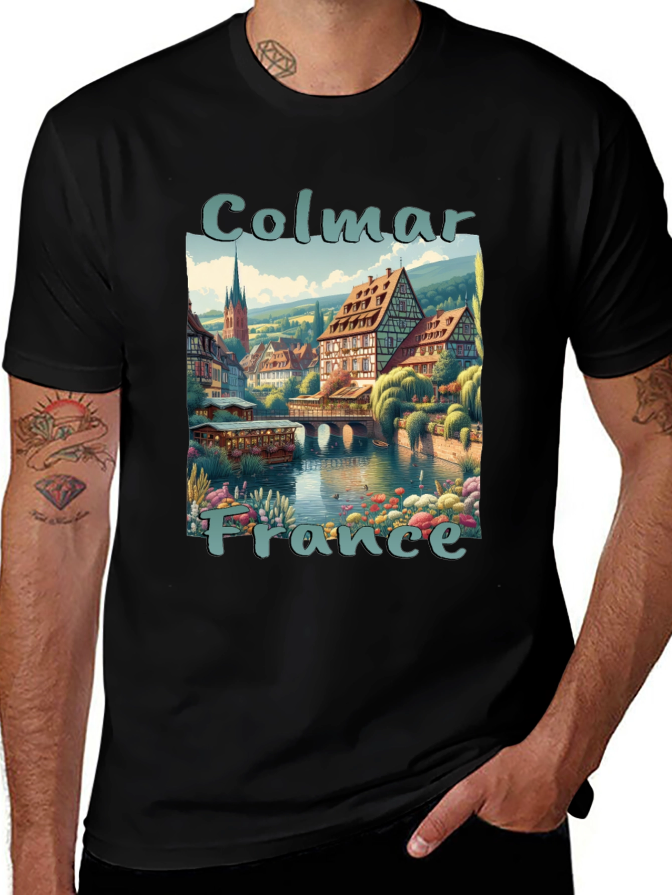 Colmar France Graphic T-Shirt - Stylish Travel Tee