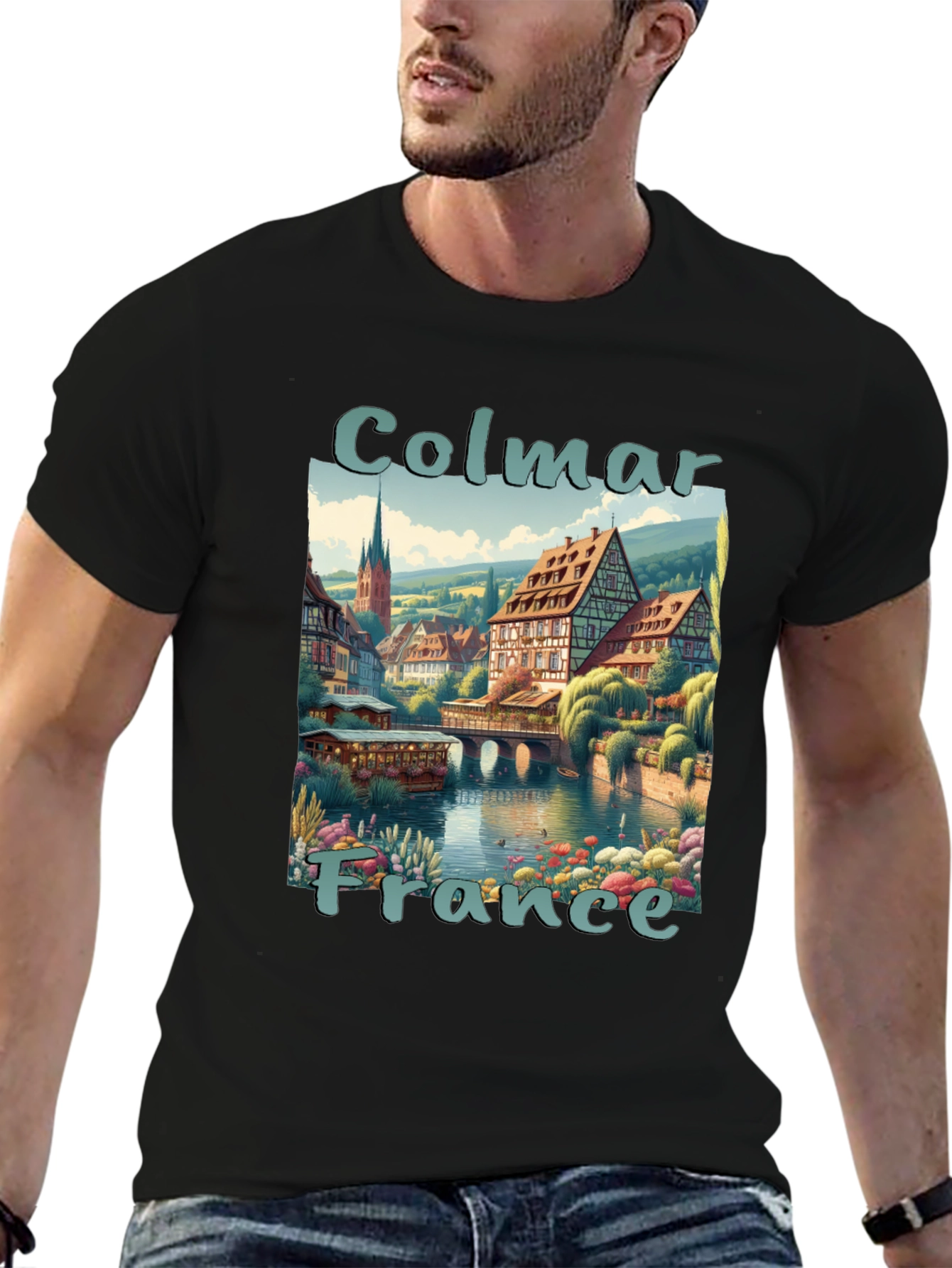 Colmar France Graphic T-Shirt - Stylish Travel Tee