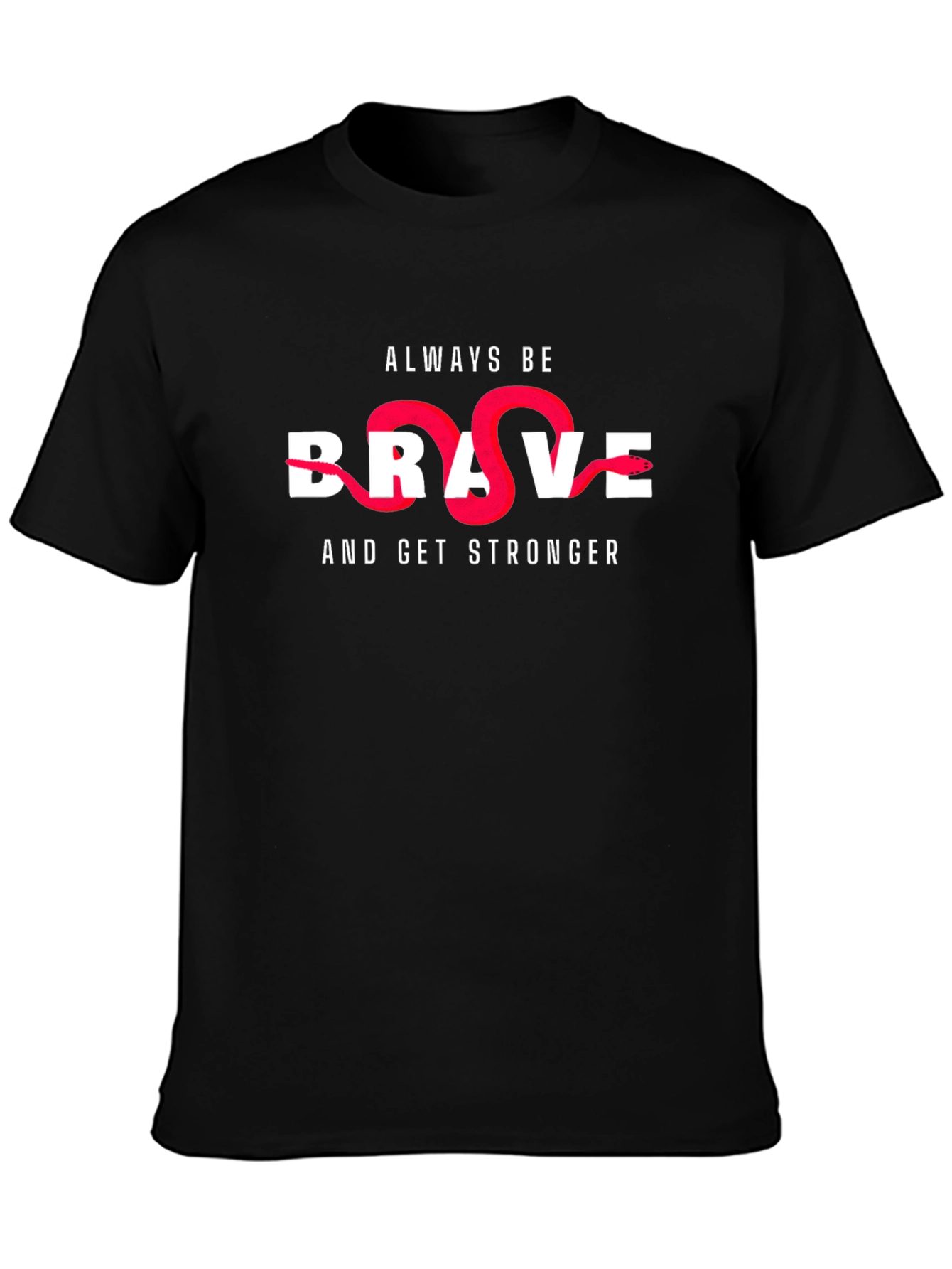 Always Be Brave Graphic Tee - Mens Black T-Shirt