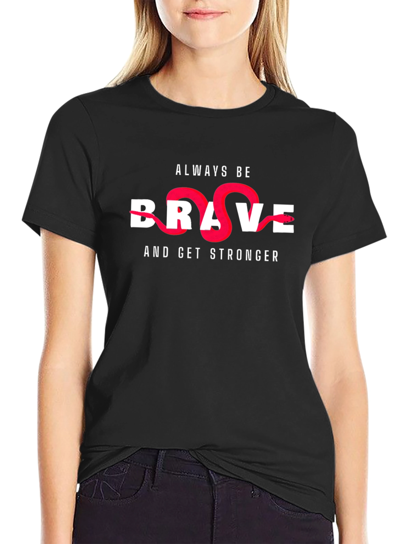 Always Be Brave Graphic Tee - Mens Black T-Shirt
