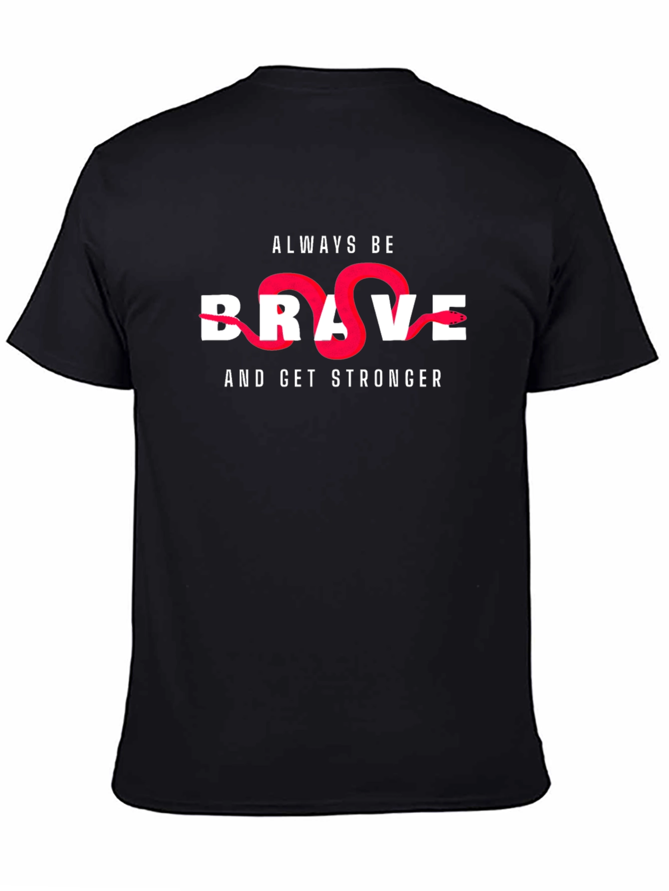 Always Be Brave Graphic Tee - Mens Black T-Shirt